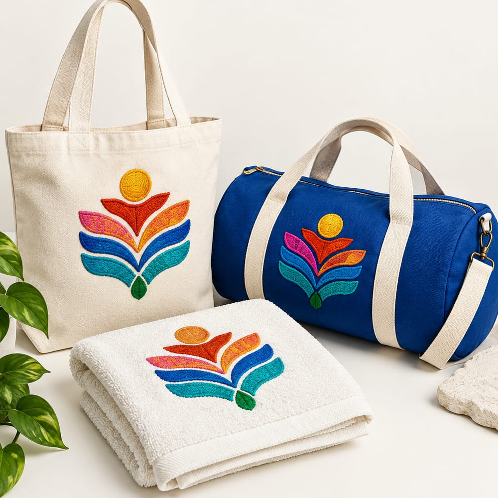 Embroidered Bags & Towels