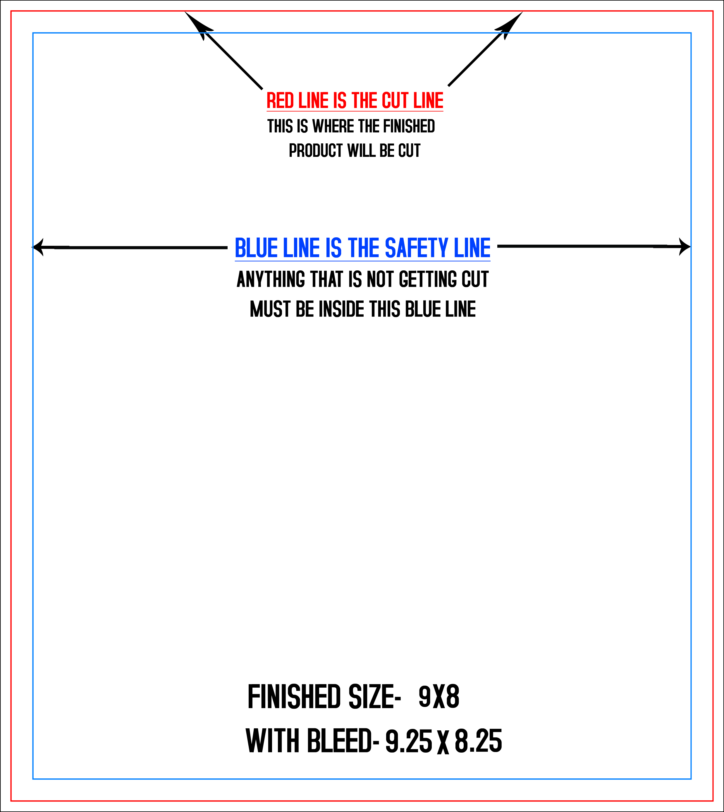 Booklets 8" x 9" Portrait (Vertical) template