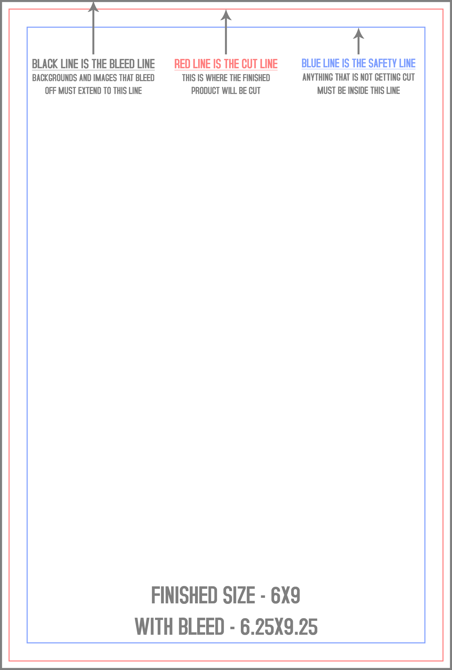 Booklets 6" x 9" Portrait (Vertical) template