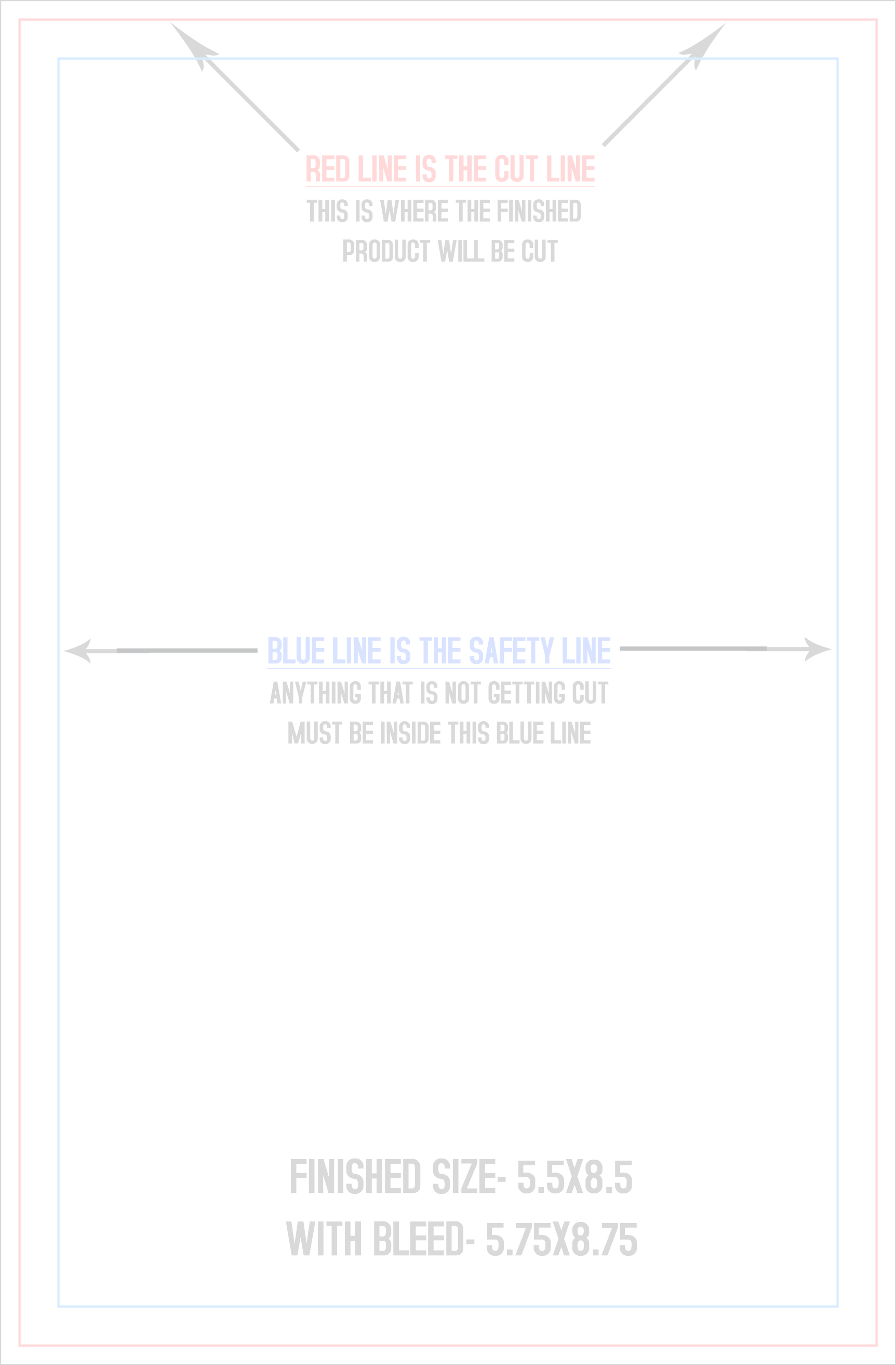 Booklets 8.5" x 5.5" Portrait (Vertical) template
