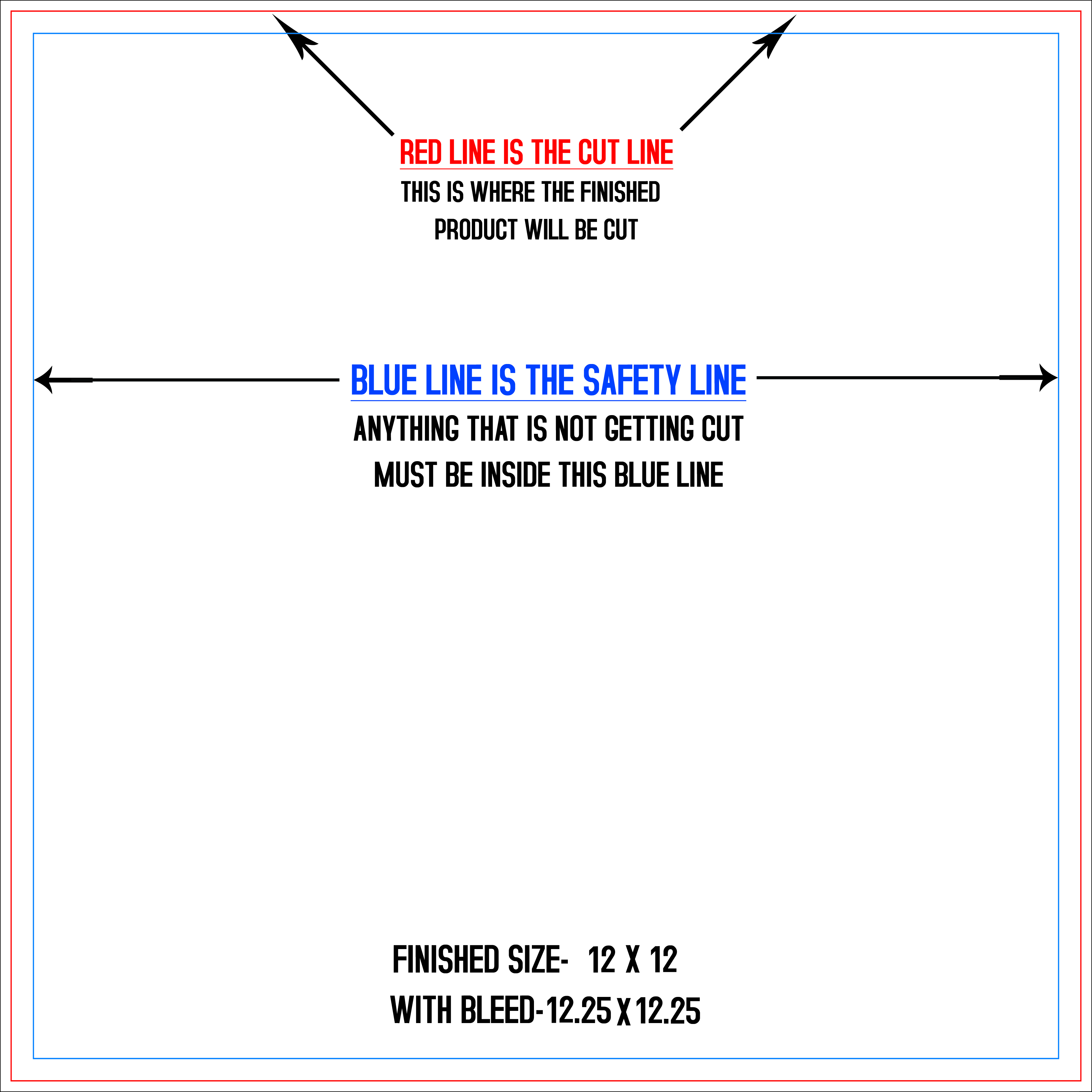 Booklets 12" x 12" Square Corners template