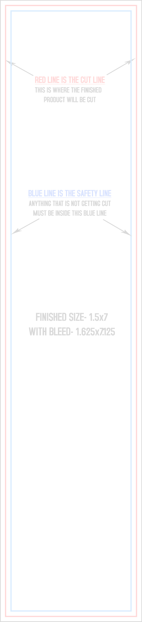 Bookmarks 1.5" x 7" Standard (Vertical) template