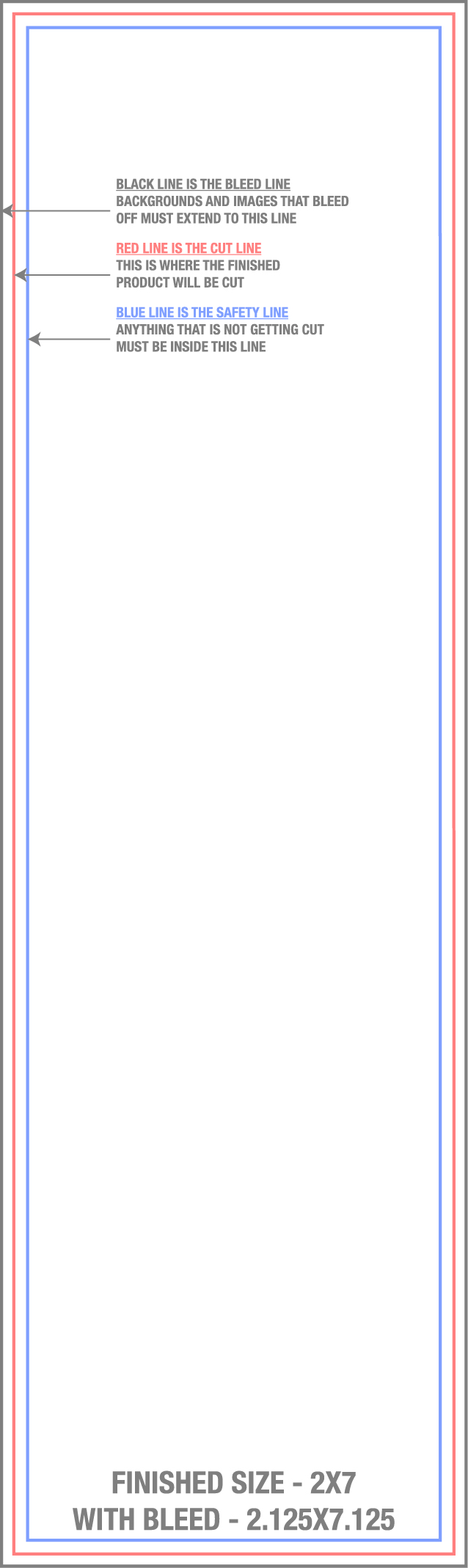 Bookmarks 2" x 7" Standard (Vertical) template