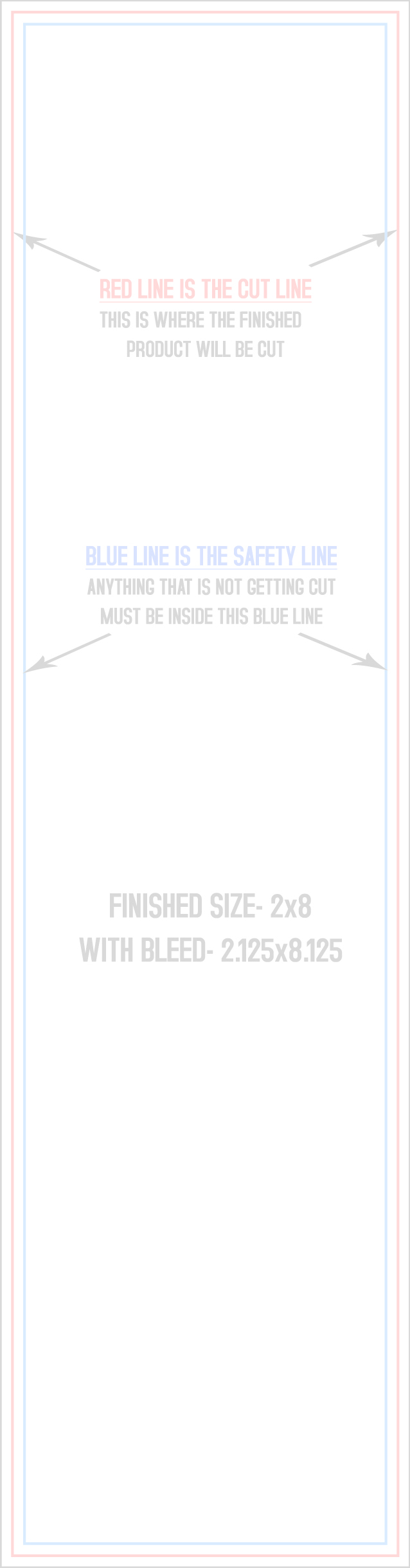 Bookmarks 2" x 8" Standard (Vertical) template