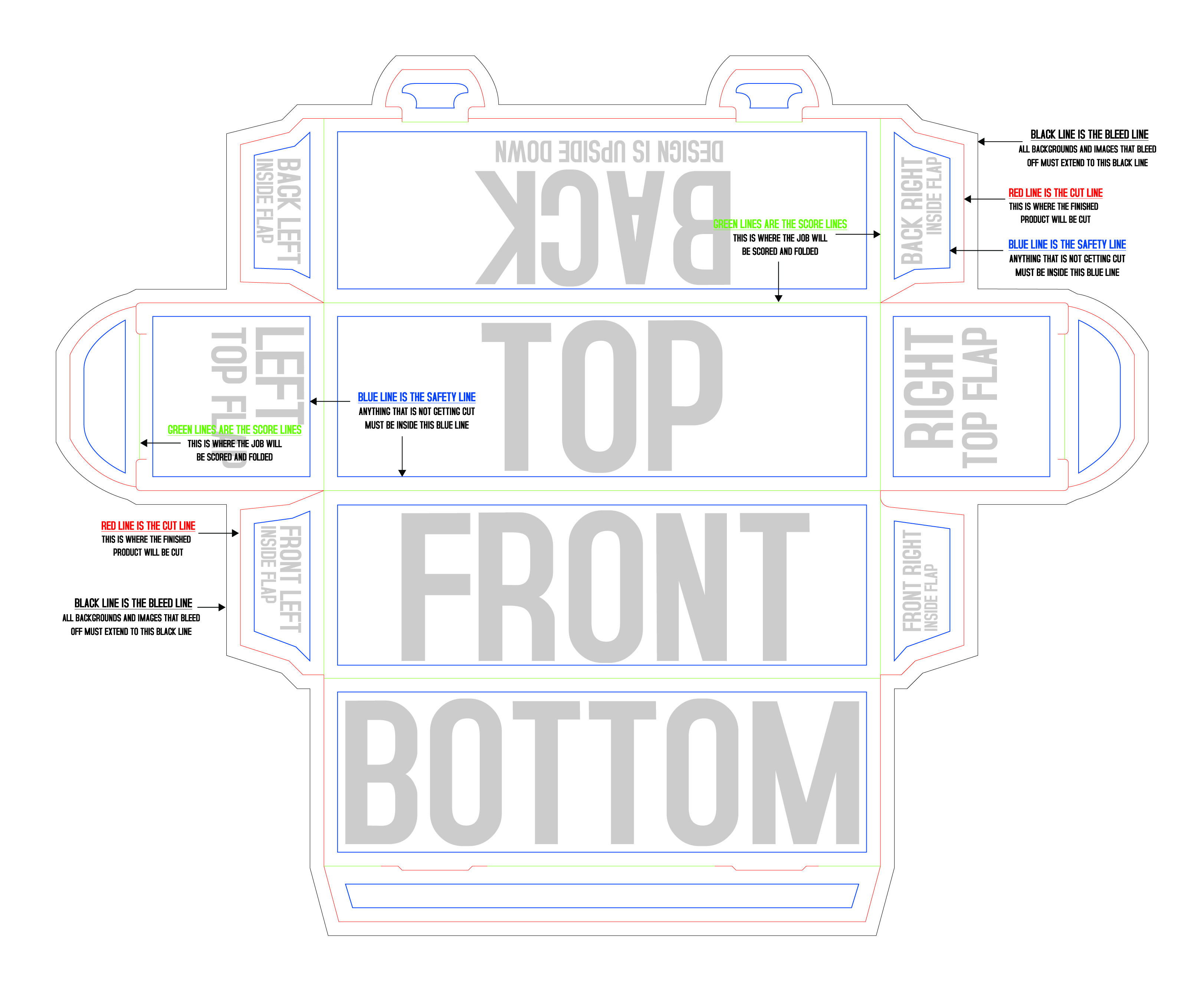Boxes & Packaging 1.75" x 1.75" x 5" Edge Lock template