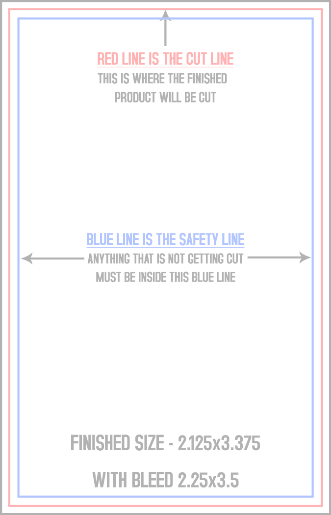 Business Cards 2.125" x 3.375" Vertical template