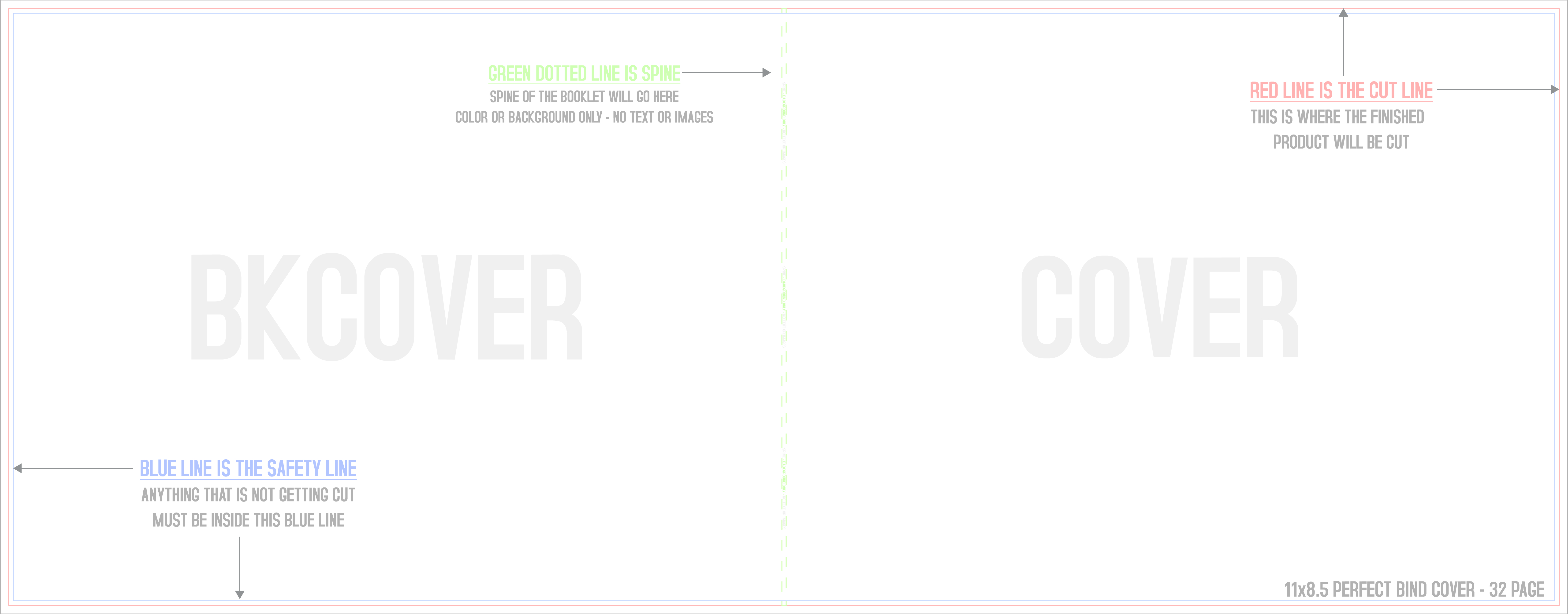 Catalogs 8.5" x 11" Perfect Bound 32 Pages Cover/Outside (Landscape) template