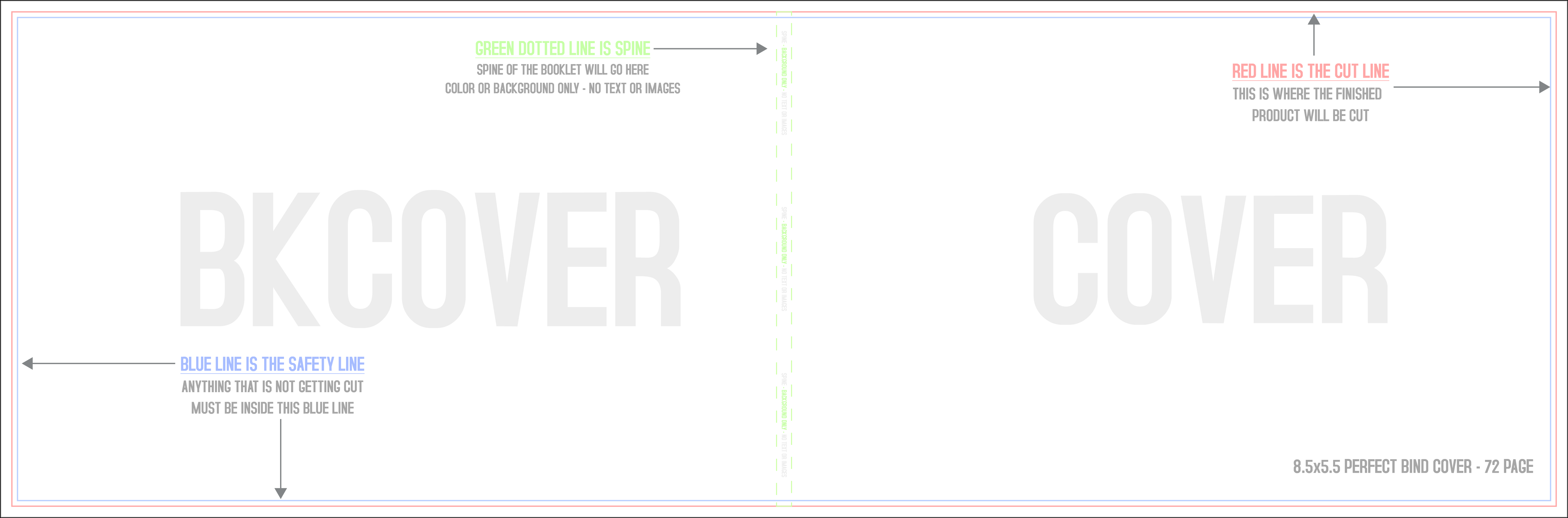 Catalogs 8.5" x 5.5" Perfect Bound 72 Pages Cover/Outside (Landscape) template