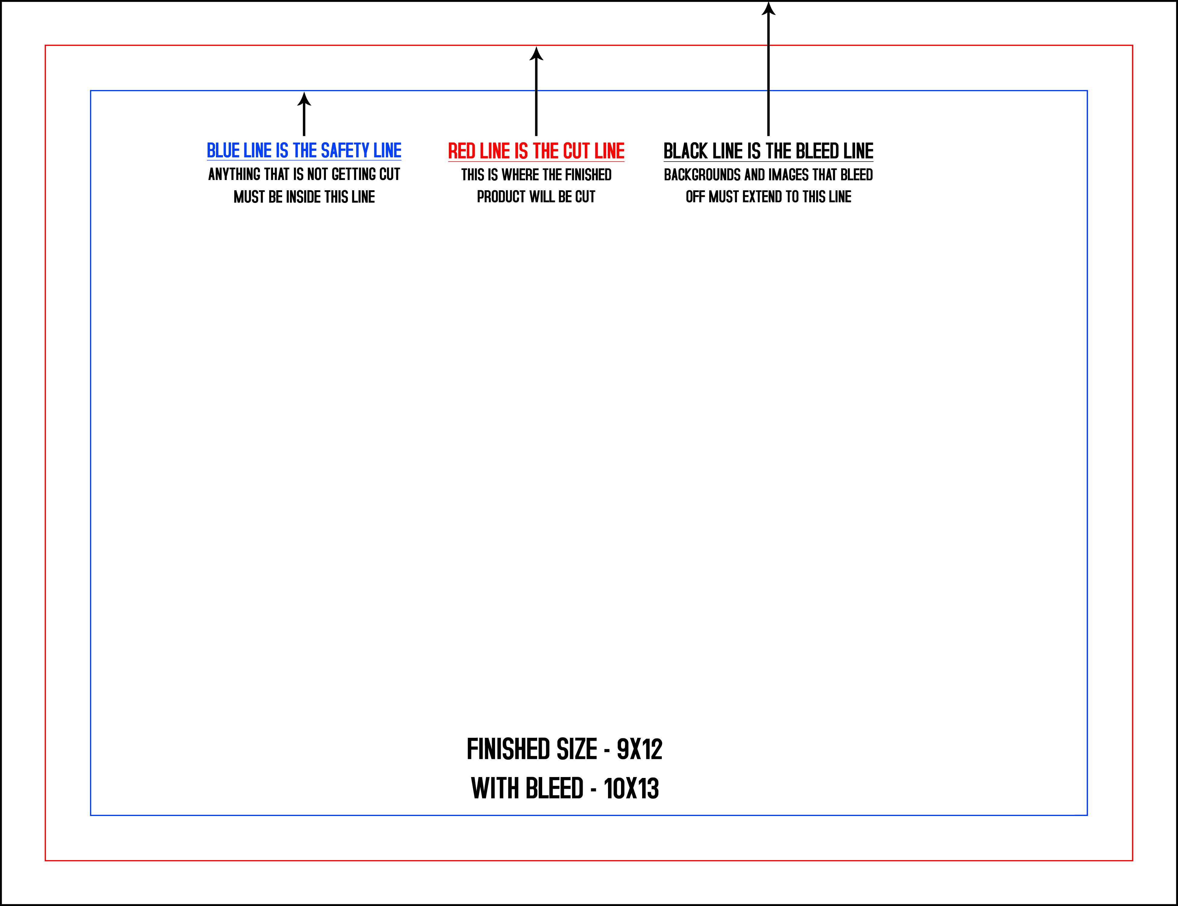 Counter Cards 9" x 12" Horizontal template