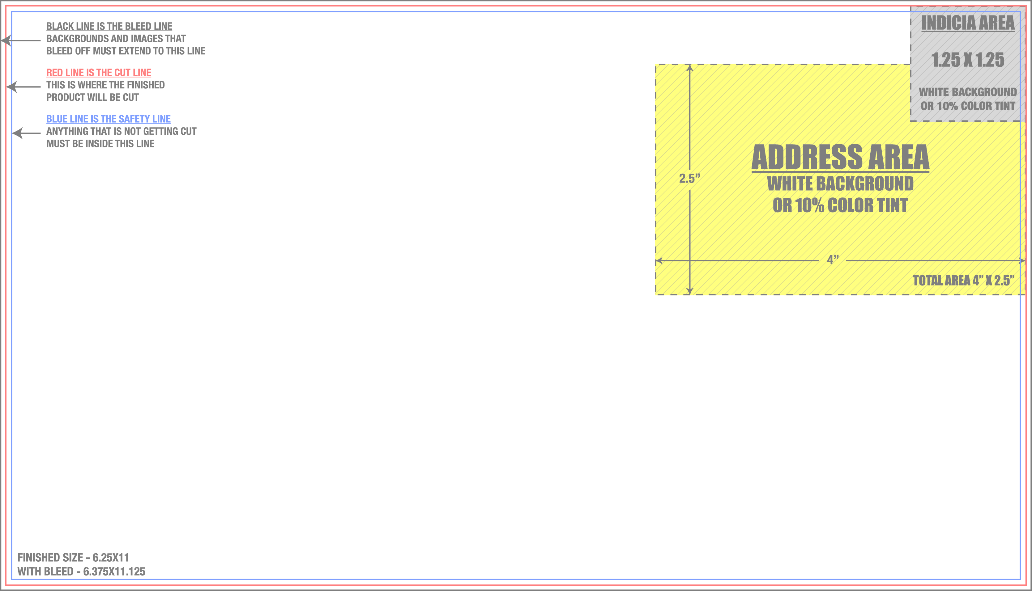 Direct Mail 6.25" x 11" Horizontal template