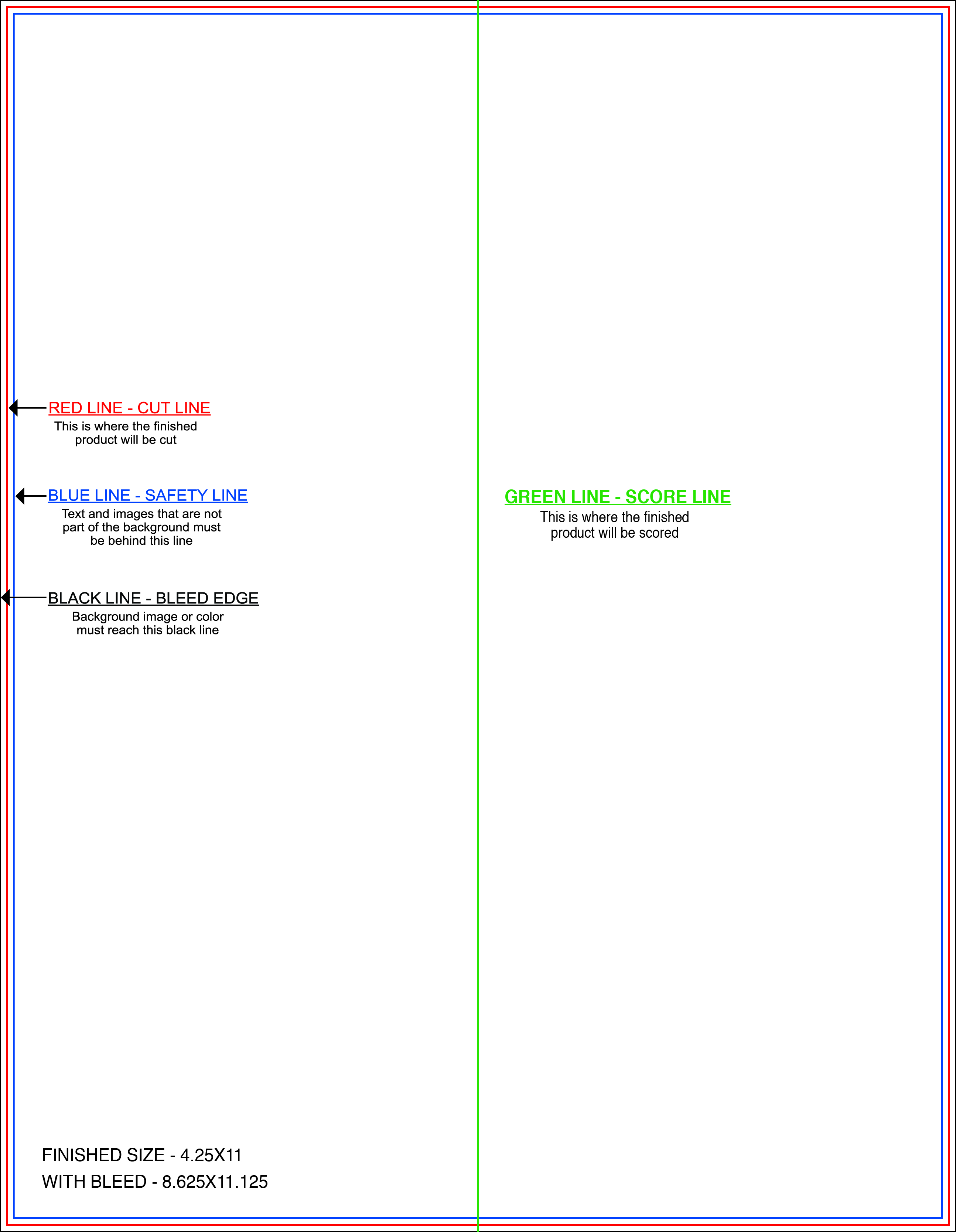 EDDM 8.5" x 11" Vertical Half Fold/Back template