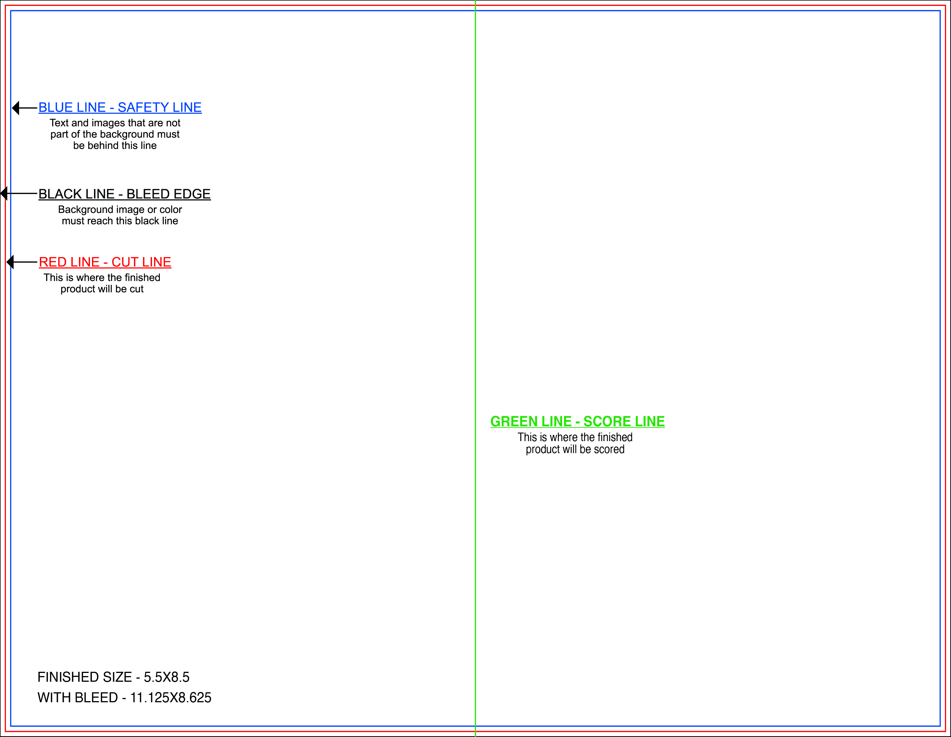 EDDM 8.5" x 11" Horizontal Half Fold/Back template