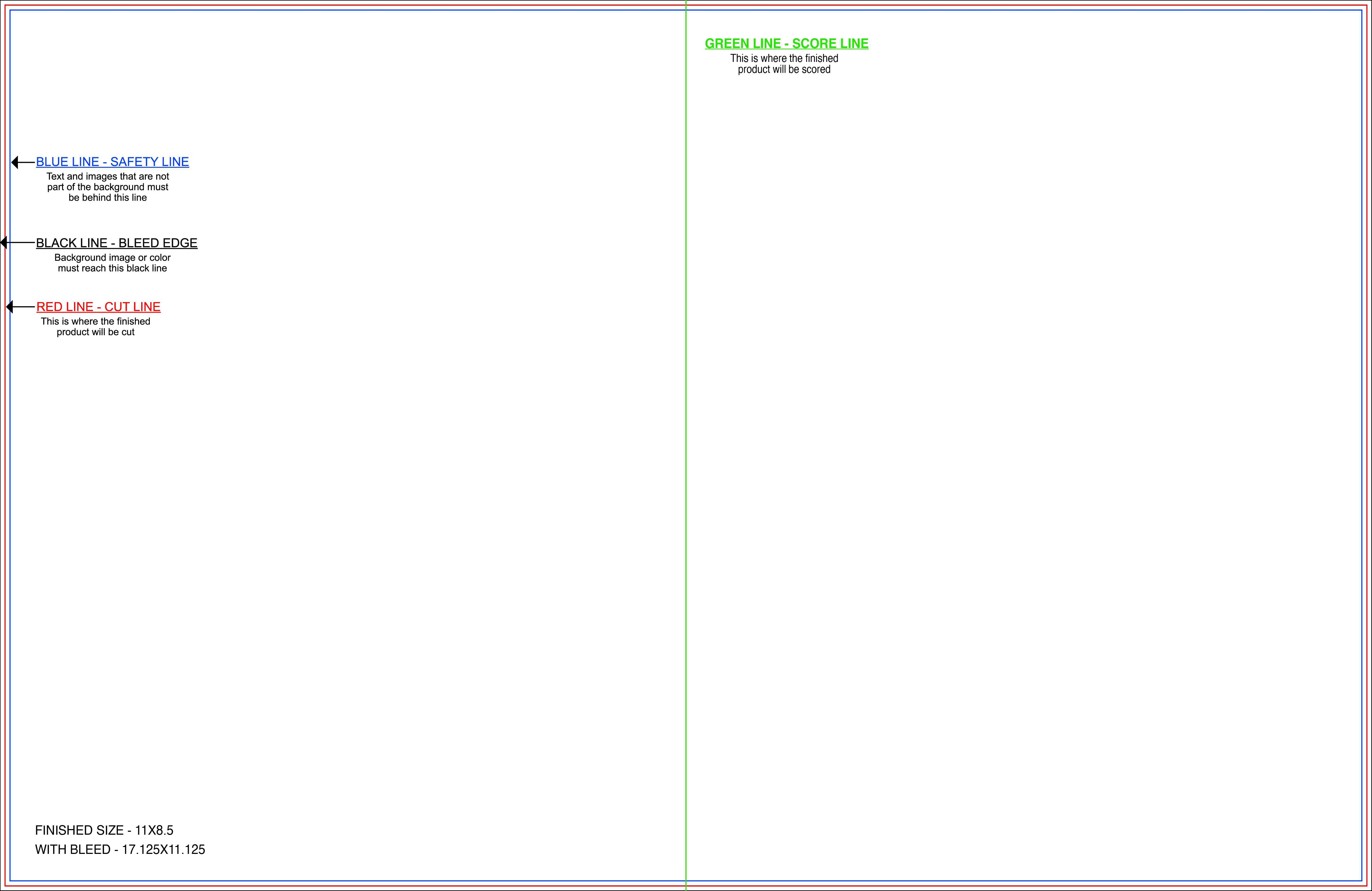 EDDM 11" x 17" Horizontal Half Fold/Back template