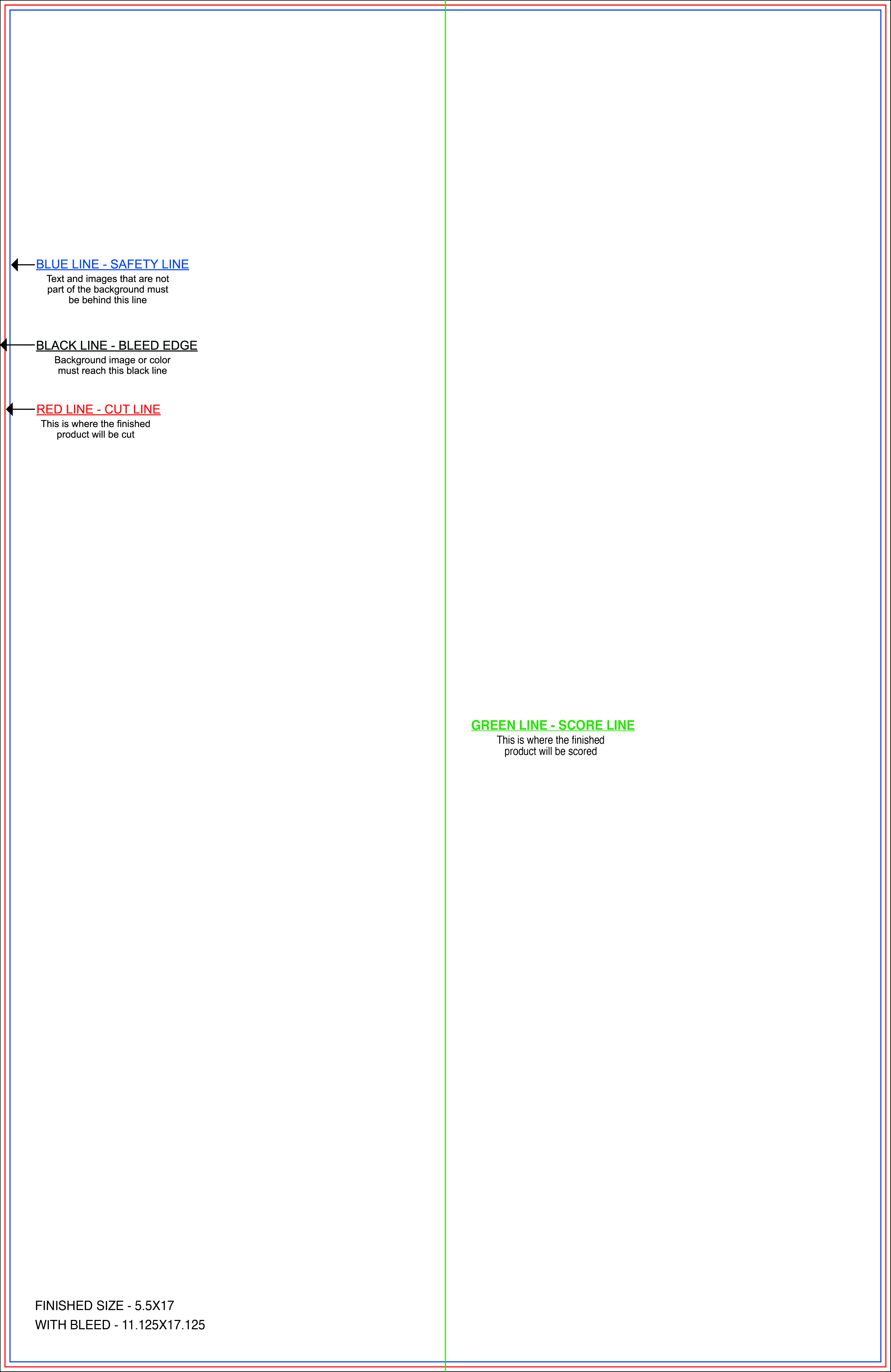 EDDM 11" x 17" Vertical Half Fold/Back template
