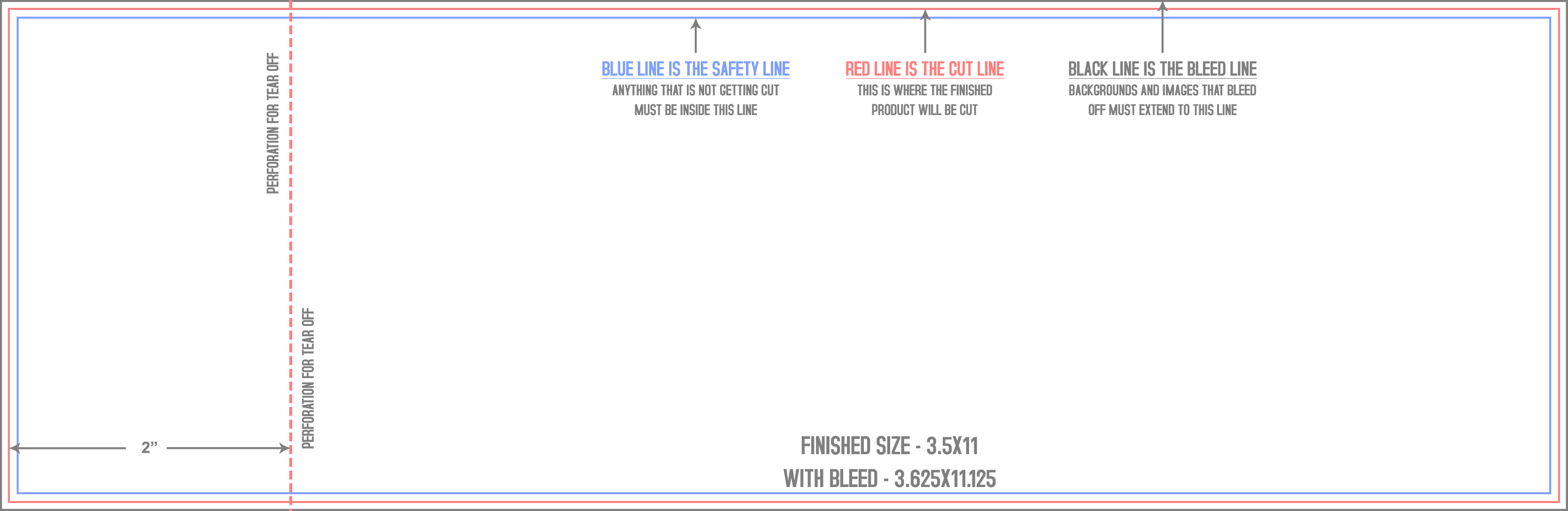 Event Tickets 3.5" x 11" Back (Horizontal) template
