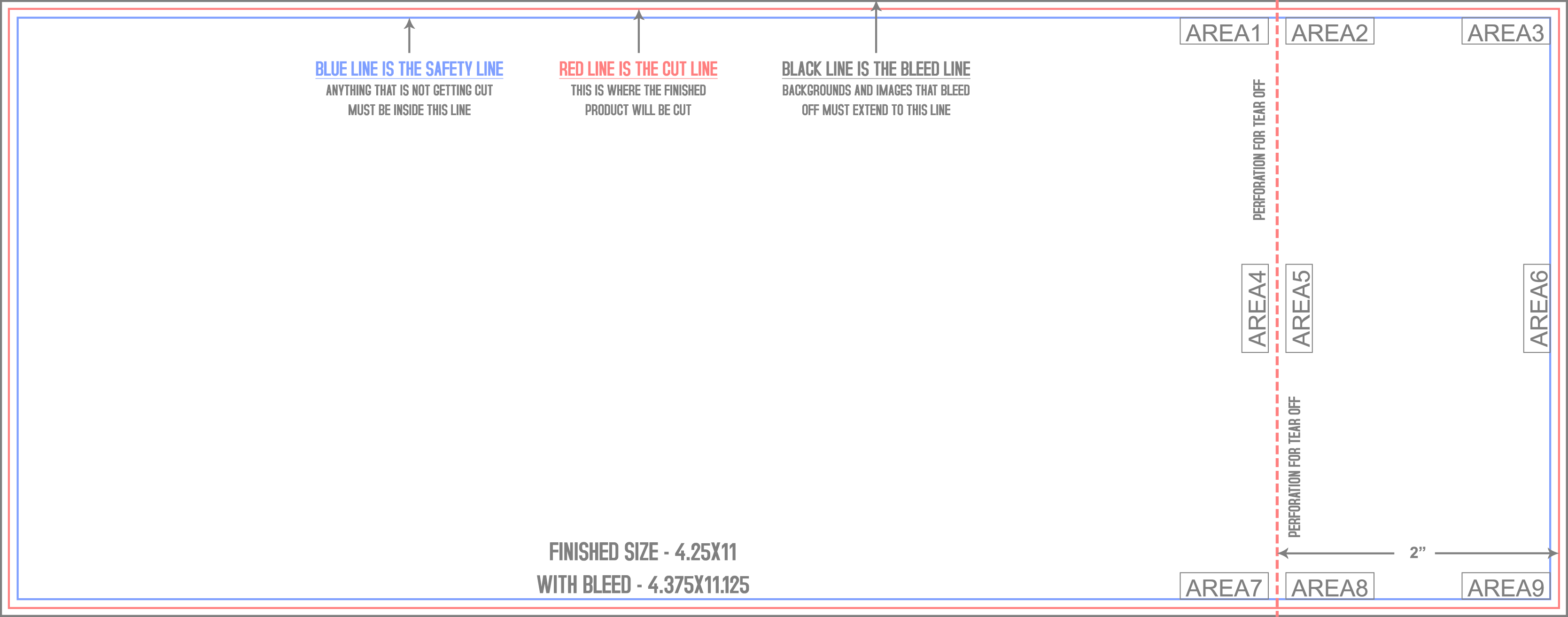 Event Tickets 4.25" x 11" Front (Horizontal) template