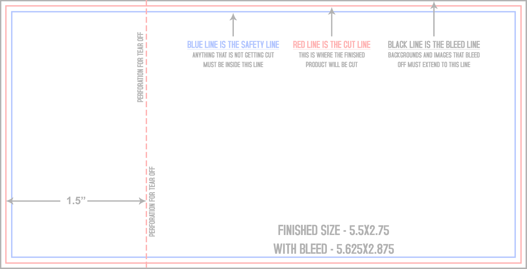 Event Tickets 2.75" x 5.5" Back (Horizontal) template