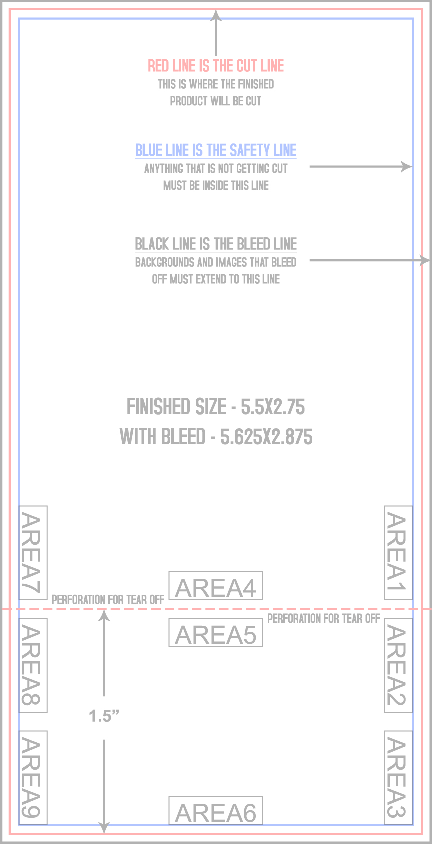 Event Tickets 2.75" x 5.5" Front (Vertical) template