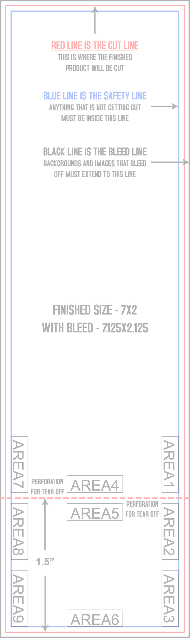 Event Tickets 2" x 7" Front (Vertical) template