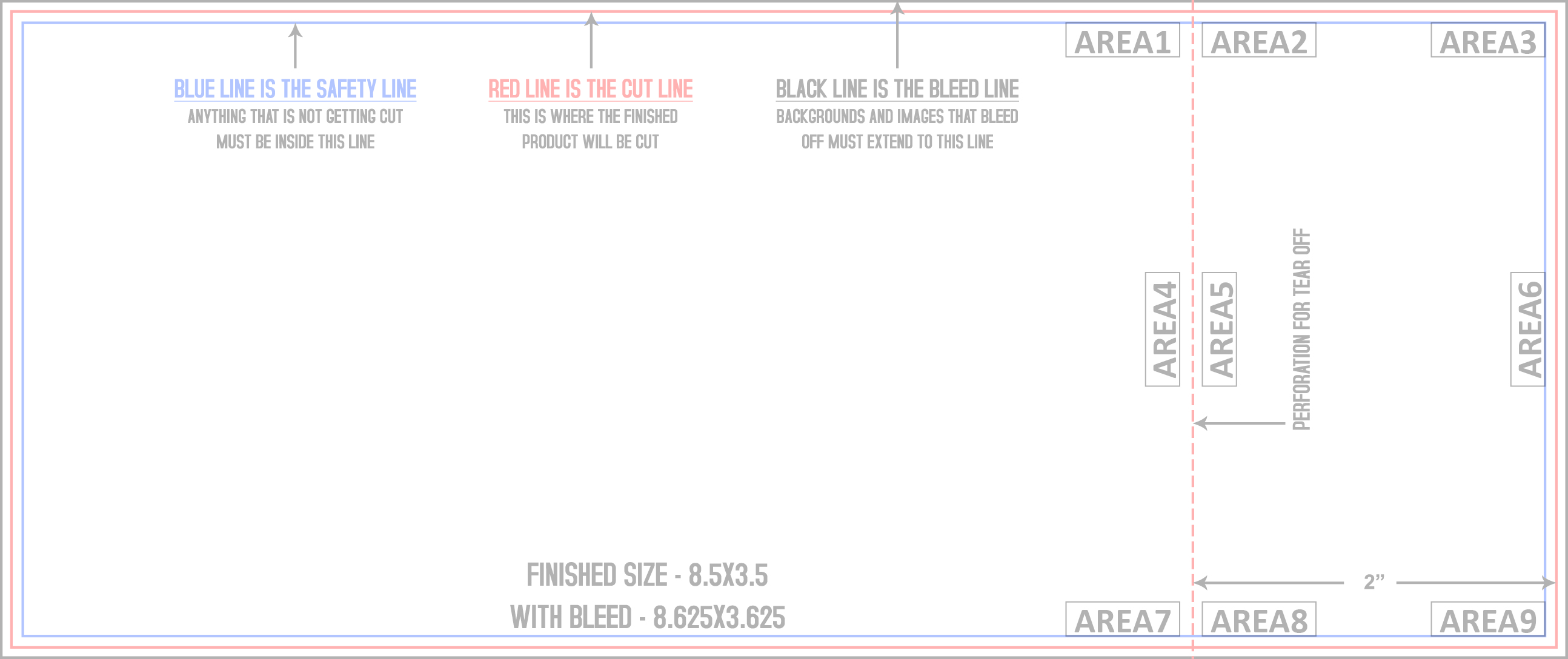 Event Tickets 3.5" x 8.5" Front (Horizontal) template