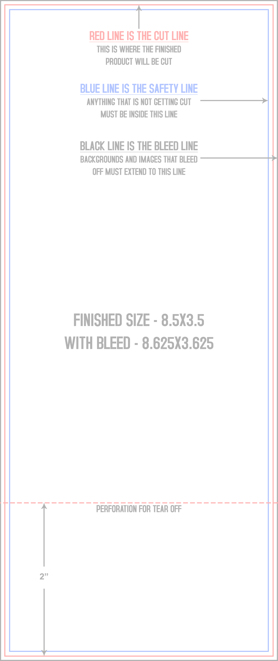 Event Tickets 3.5" x 8.5" Back (Vertical) template