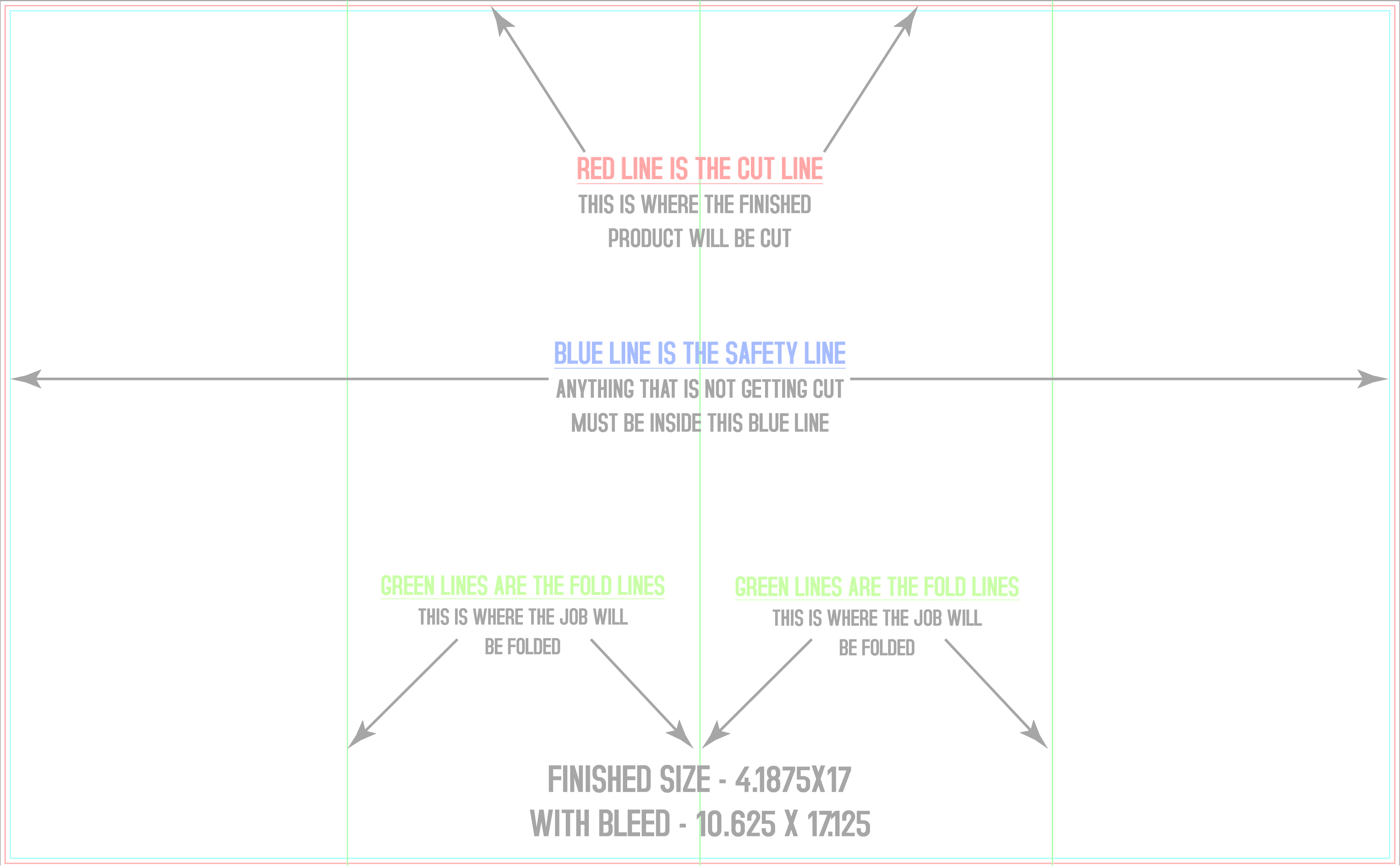 Flyers and Brochures 10.5" x 17" Double Gate Fold template