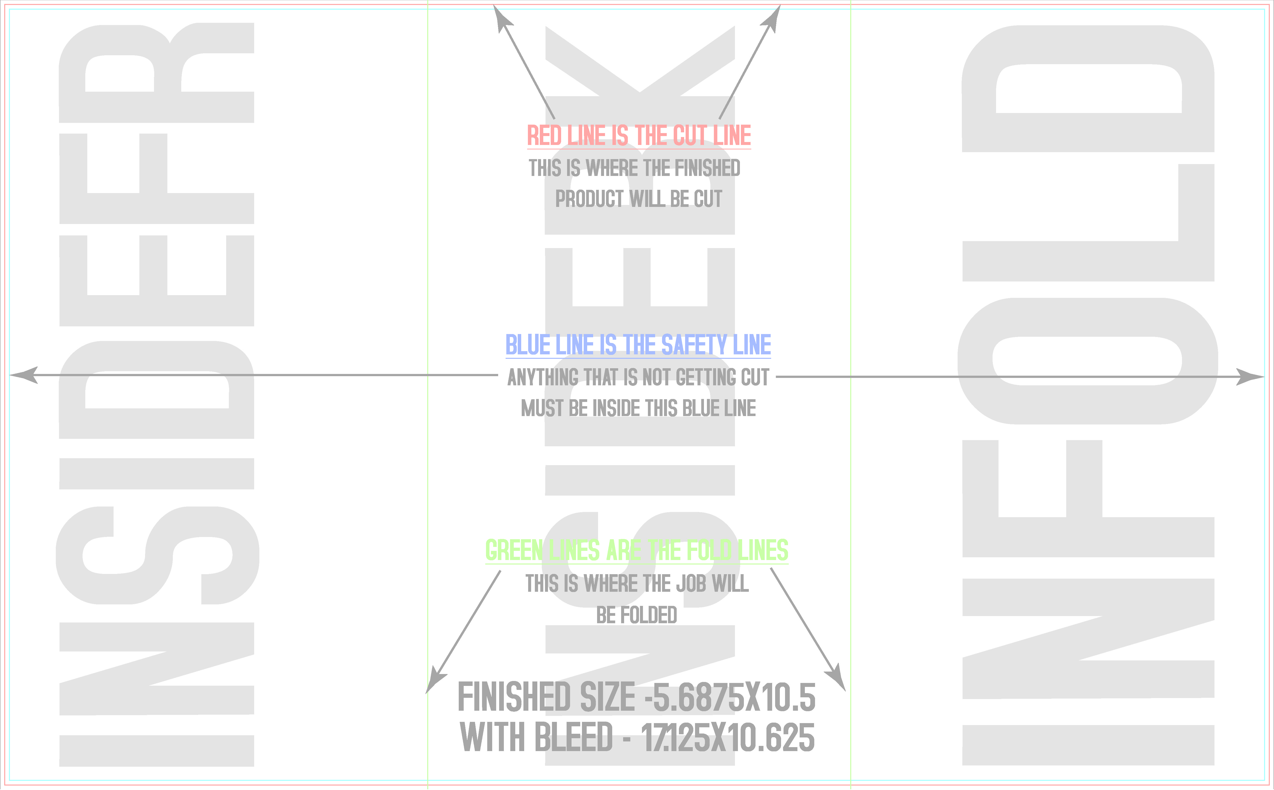 Flyers and Brochures 10.5" x 17" Tri Fold Back/Inside (Horizontal) template