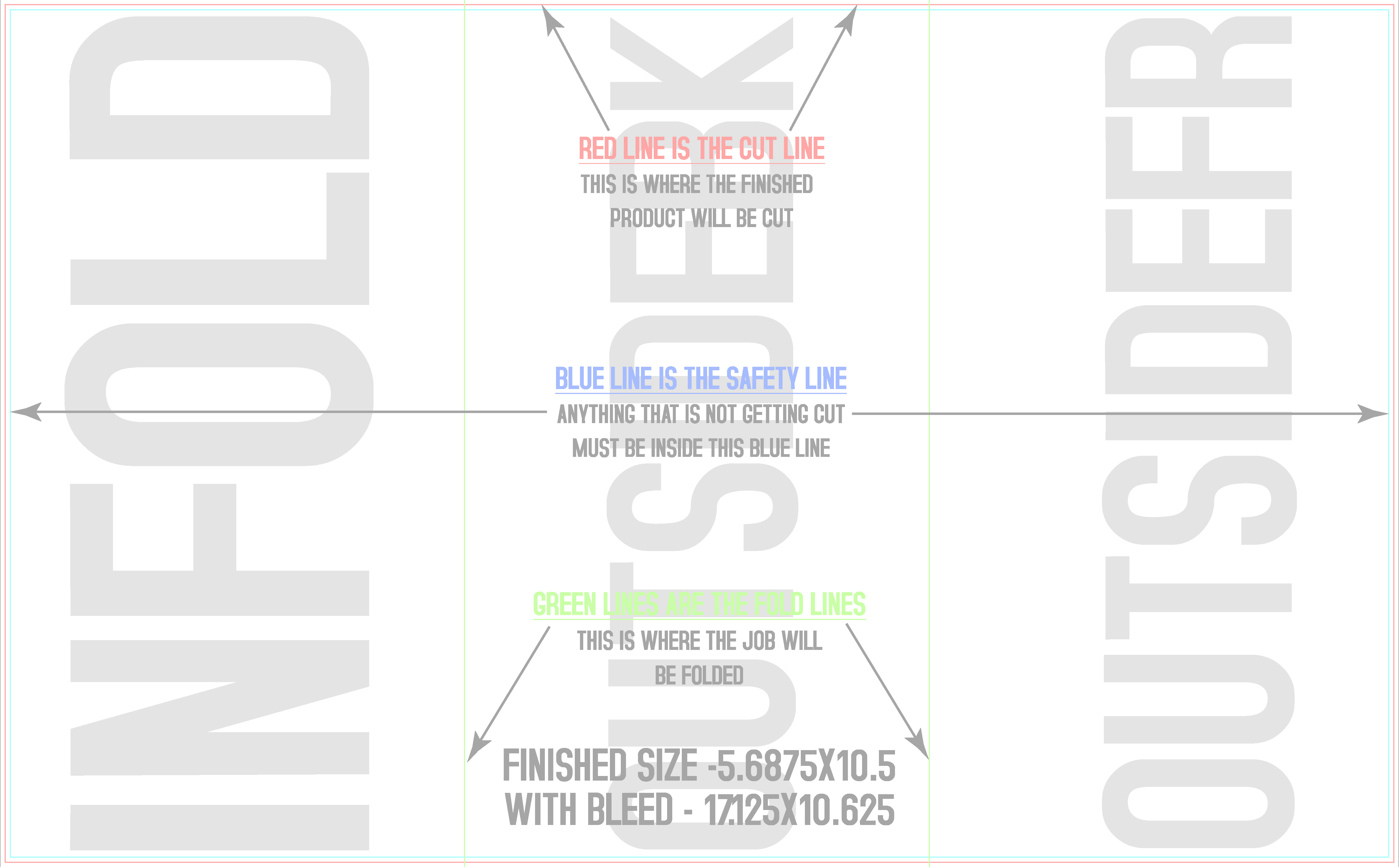 Flyers and Brochures 10.5" x 17" Tri Fold Front/Outside (Horizontal) template