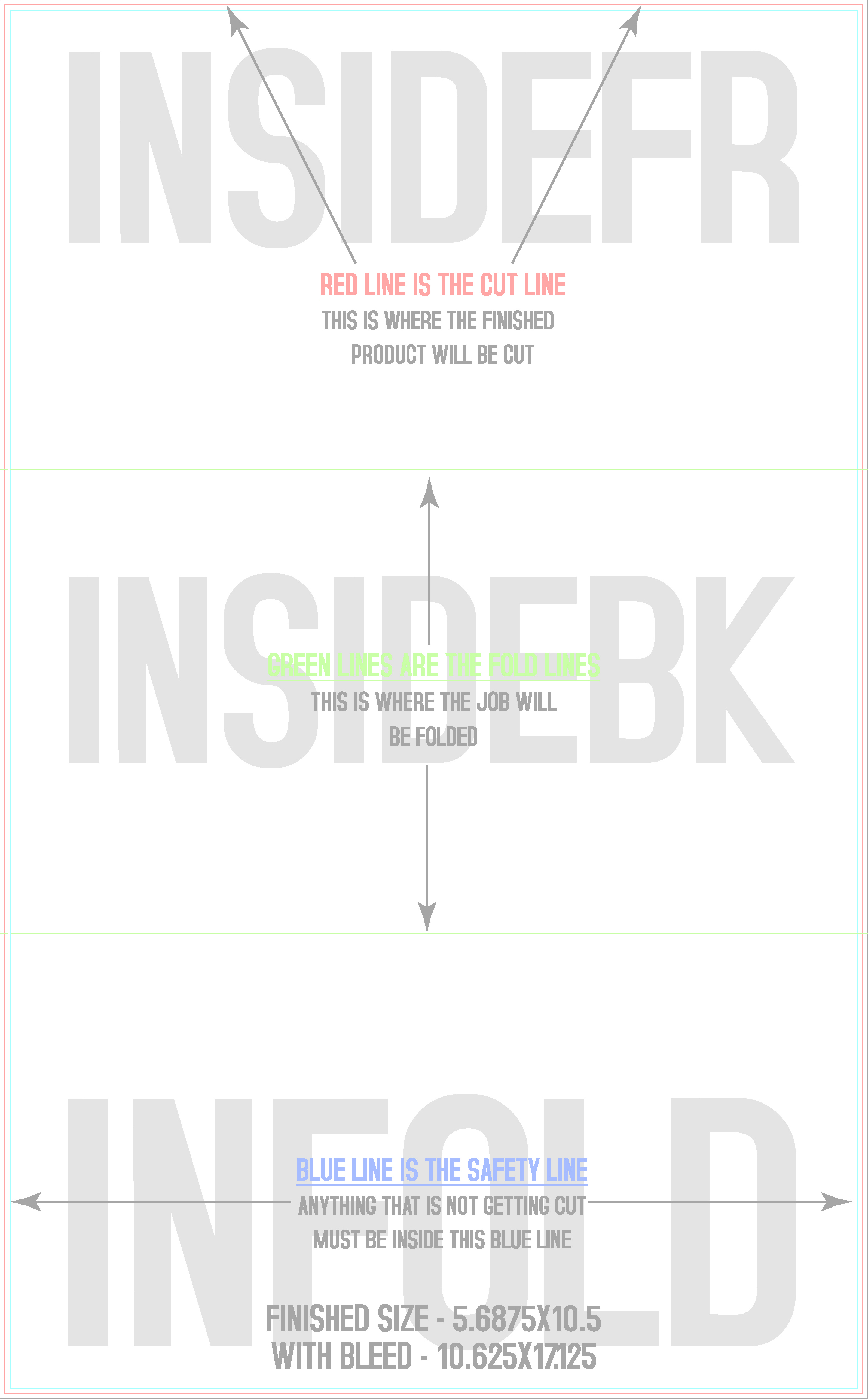 Flyers and Brochures 10.5" x 17" Tri Fold Back/Inside (Vertical) template
