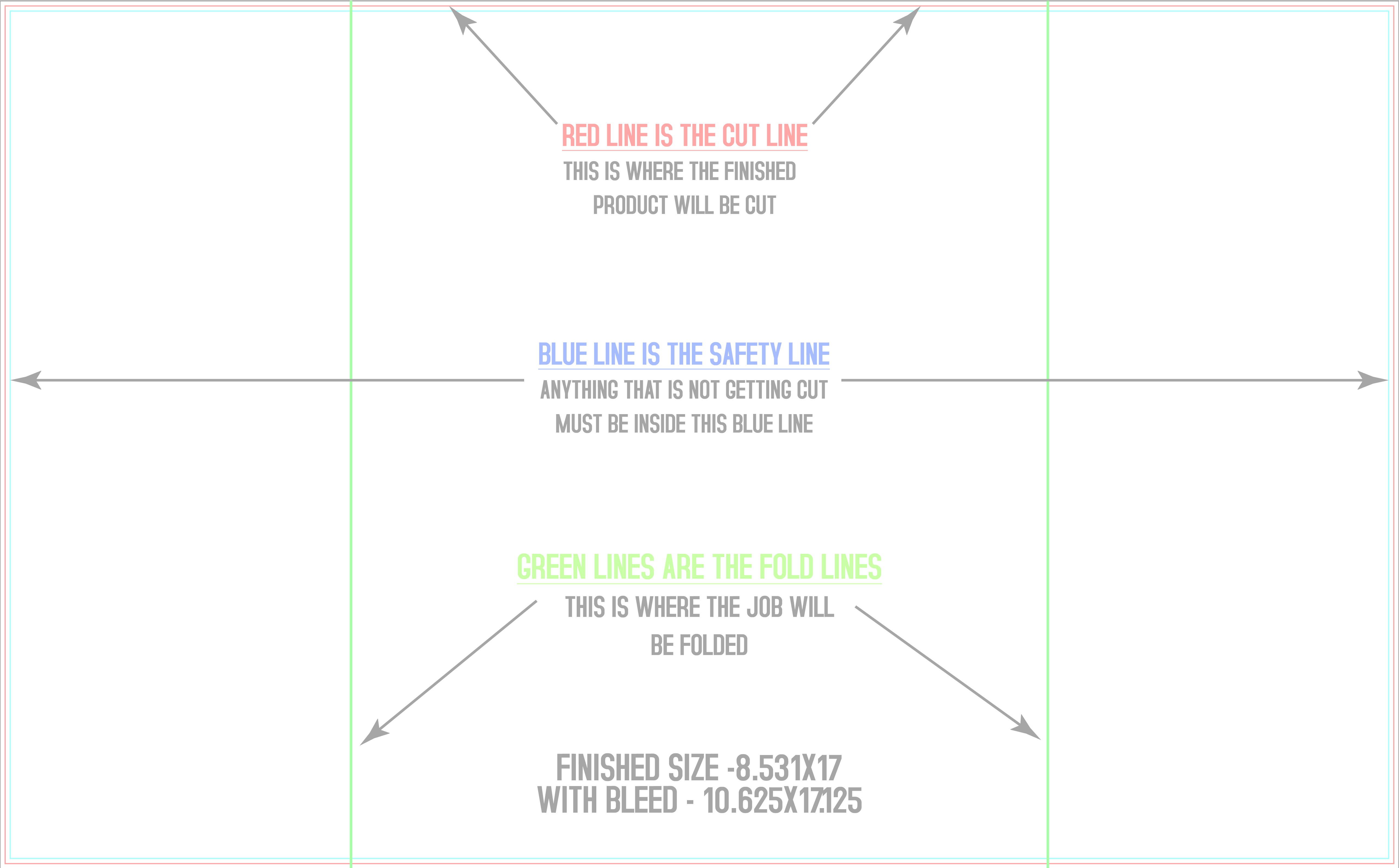 Flyers and Brochures 10.5" x 17" Gate Fold template