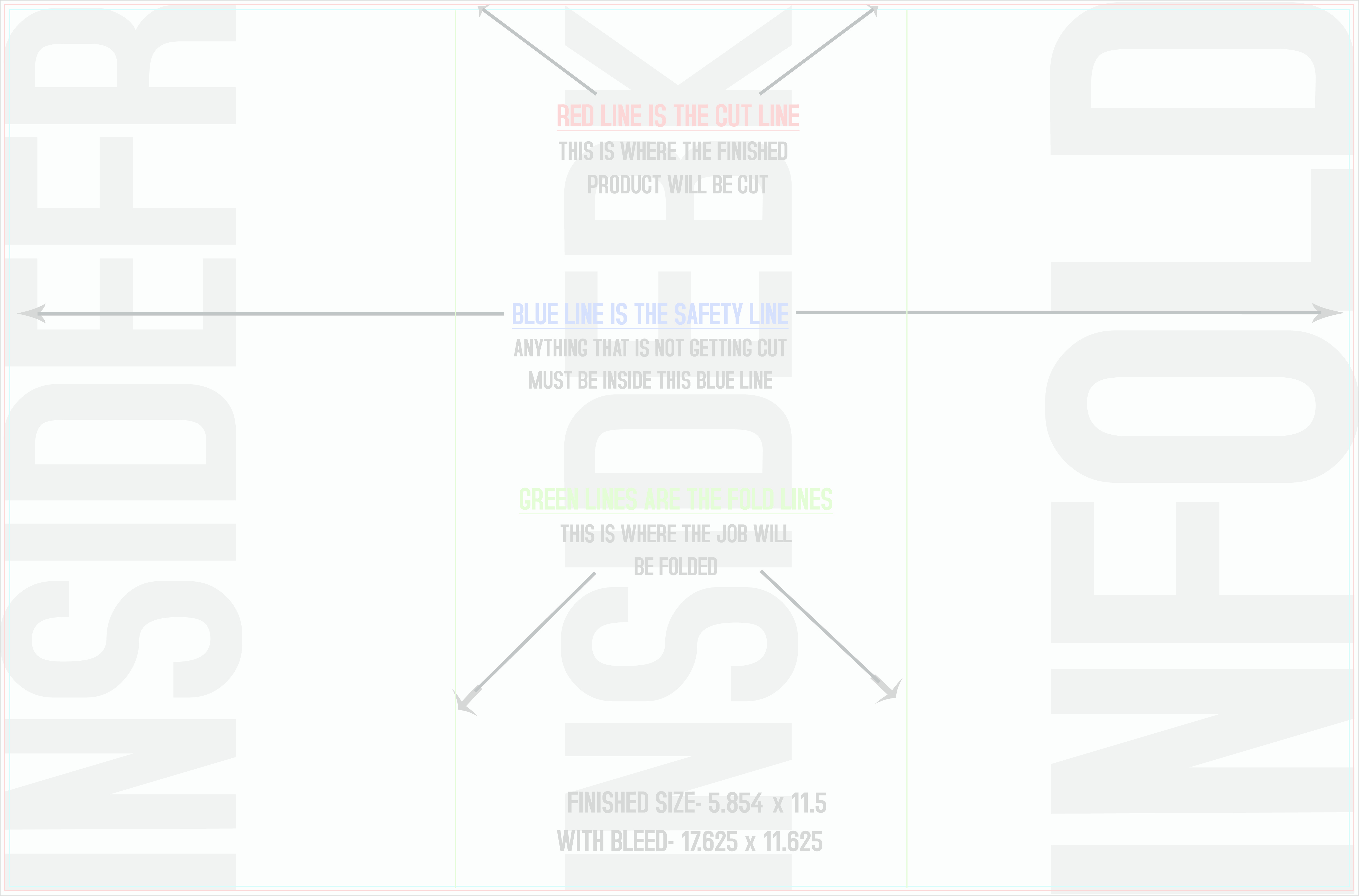 Flyers and Brochures 11.5" x 17.5" Tri Fold Front/Outside (Horizontal) template
