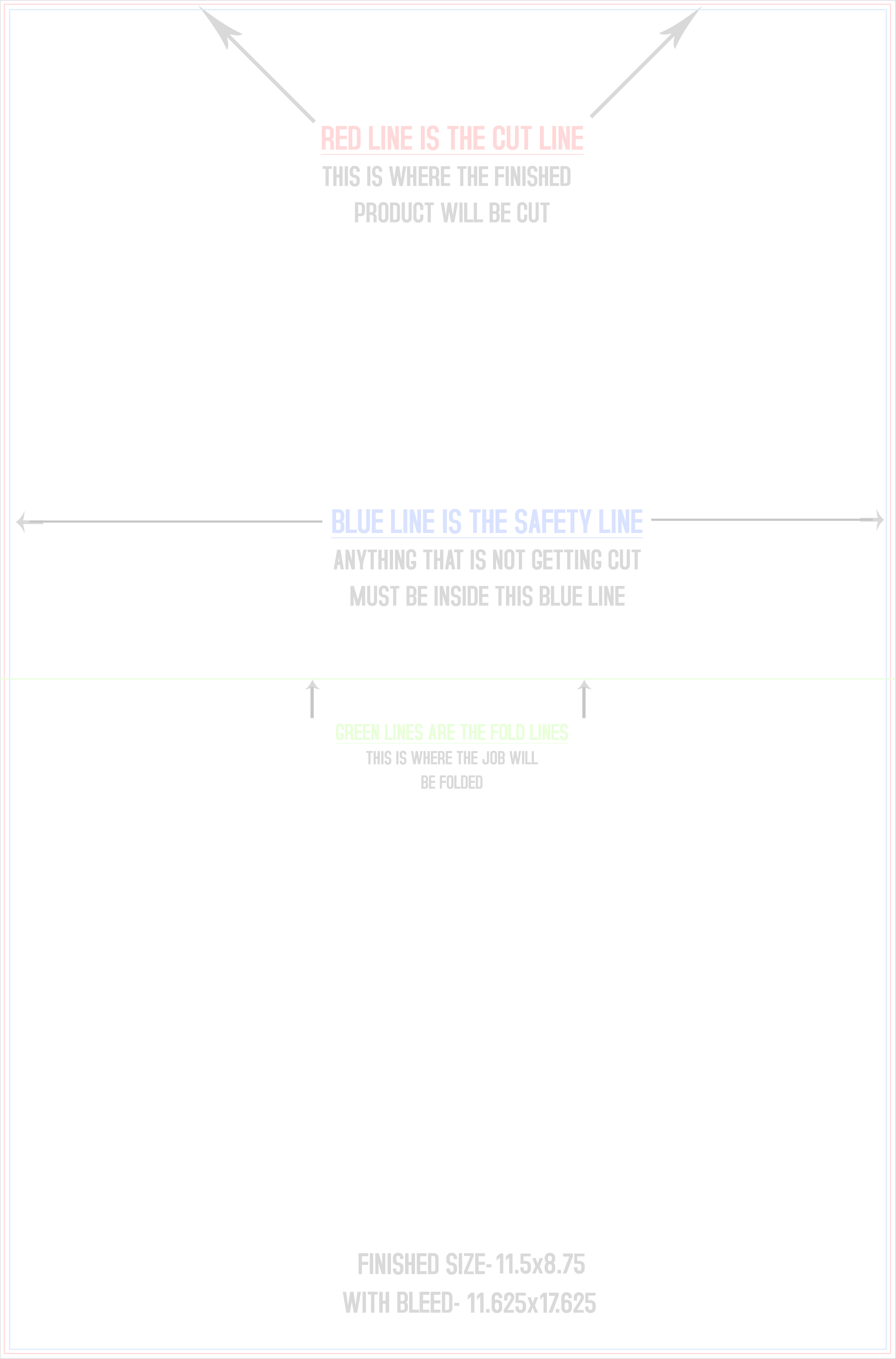 Flyers and Brochures 11.5" x 17.5" Half Fold (Horizontal) Portrait template