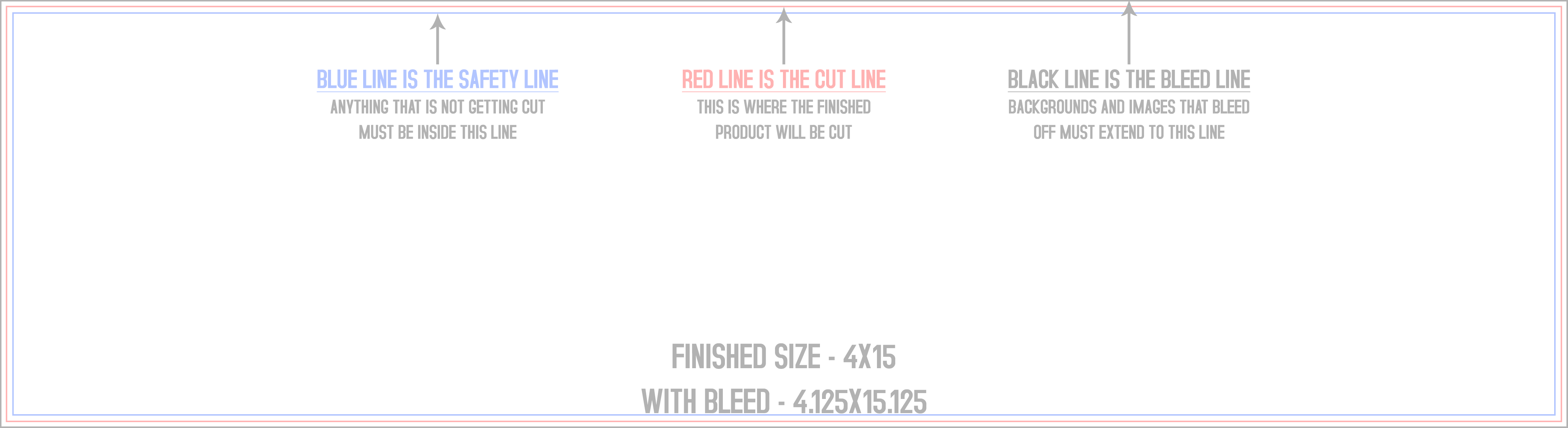 Flyers and Brochures 4" x 15" Flat (Horizontal) template