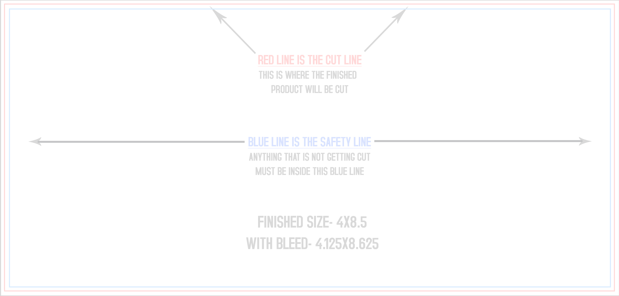 Flyers and Brochures 4" x 8.5" Flat (Horizontal) template