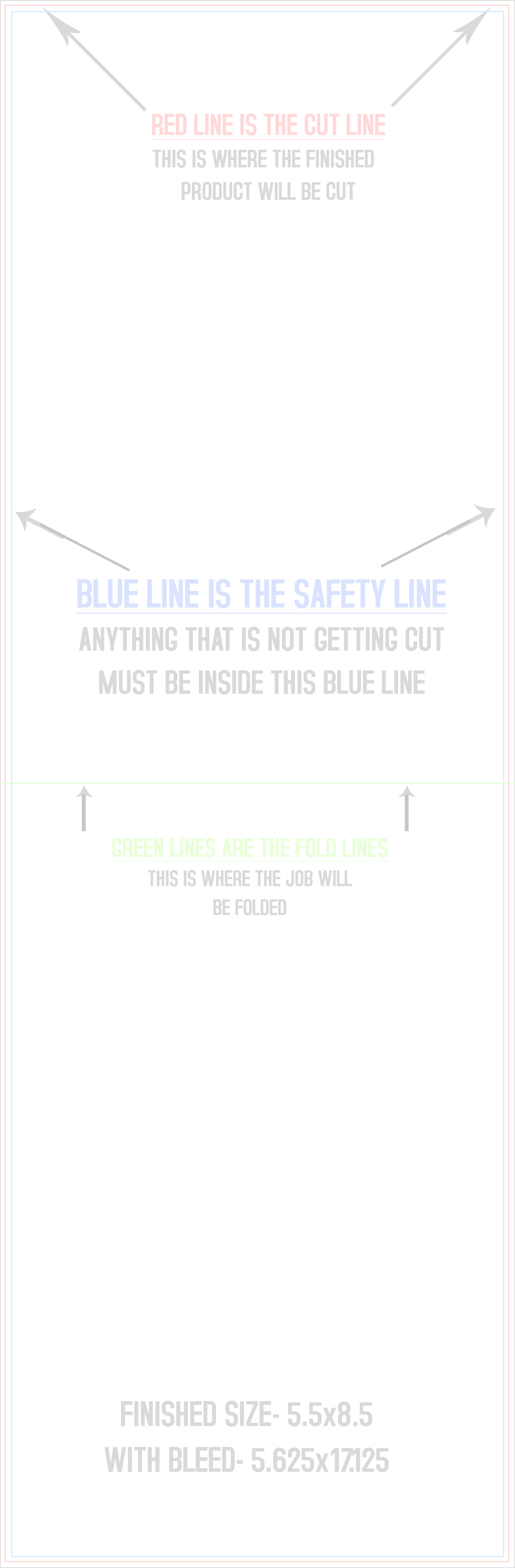 Flyers and Brochures 5.5" x 17" Half Fold (Horizontal) Portrait template