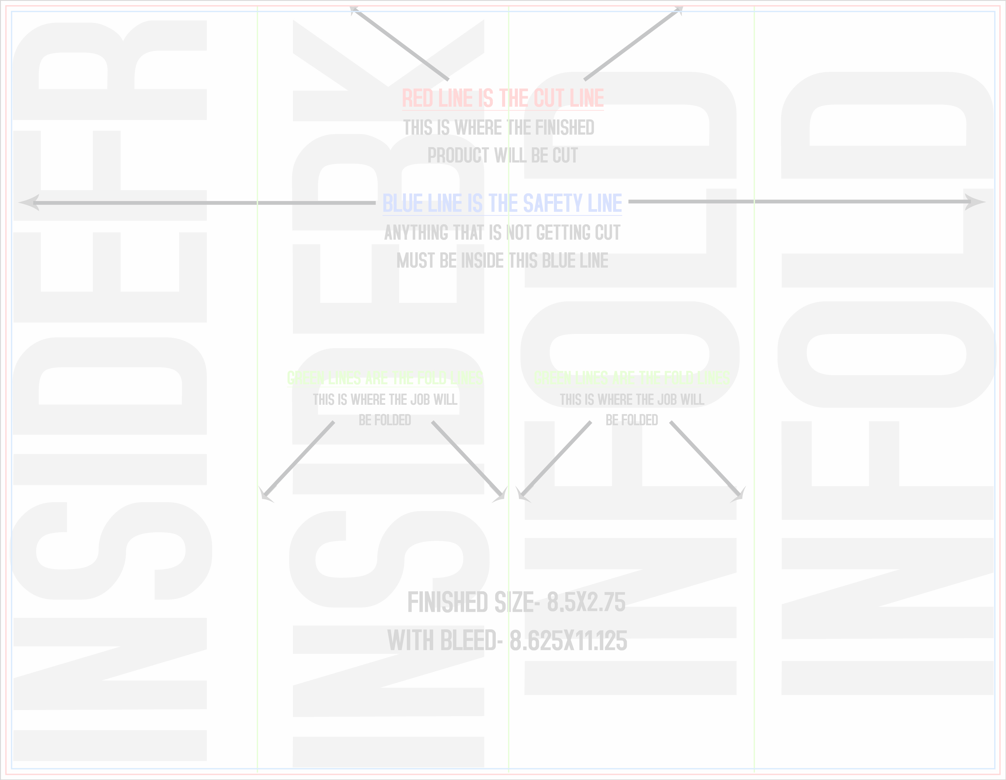 Flyers and Brochures 8.5" x 11" Double Parallel Fold Back/Inside (Horizontal) template