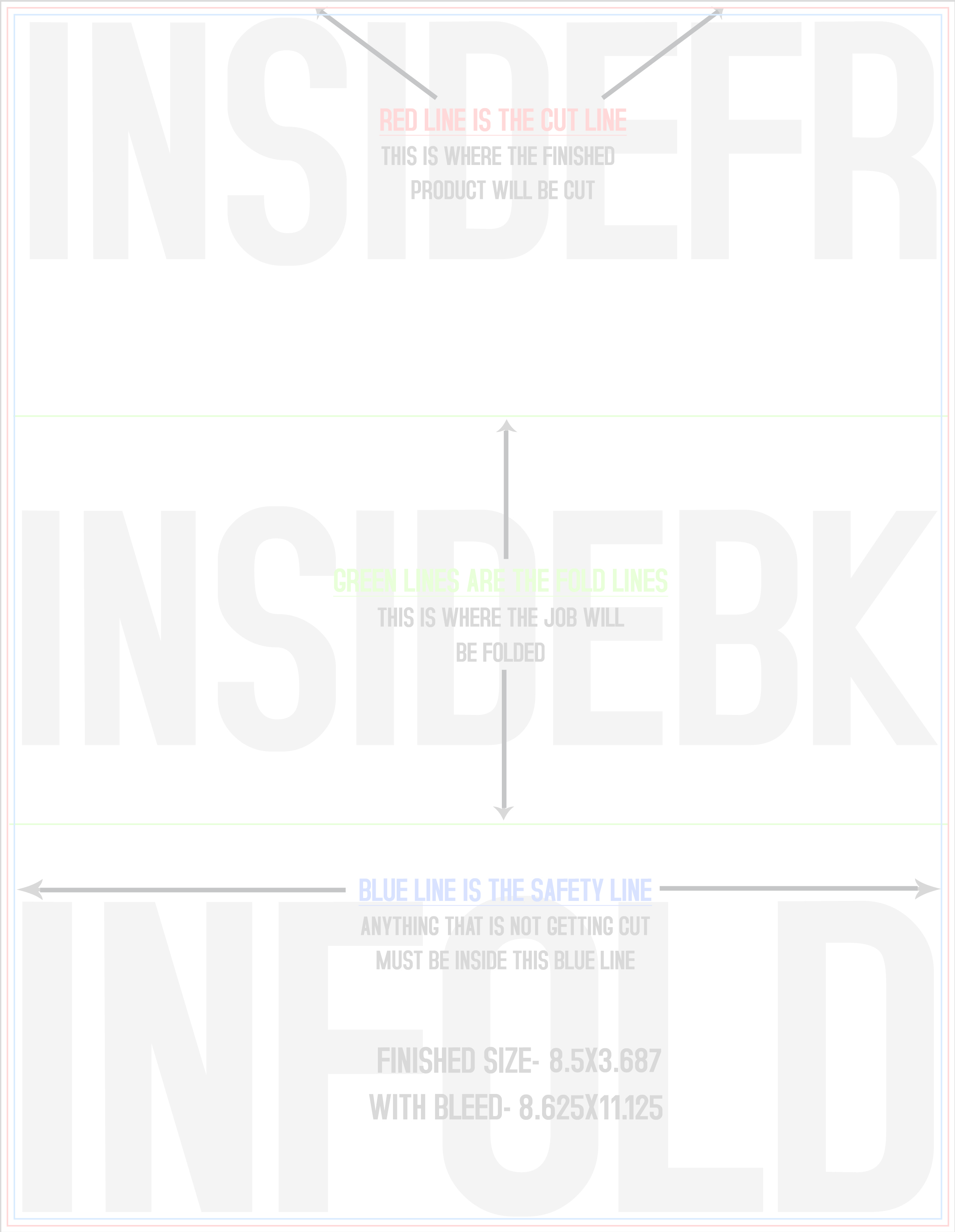 Flyers and Brochures 8.5" x 11" Tri Fold Back/Inside (Vertical) template