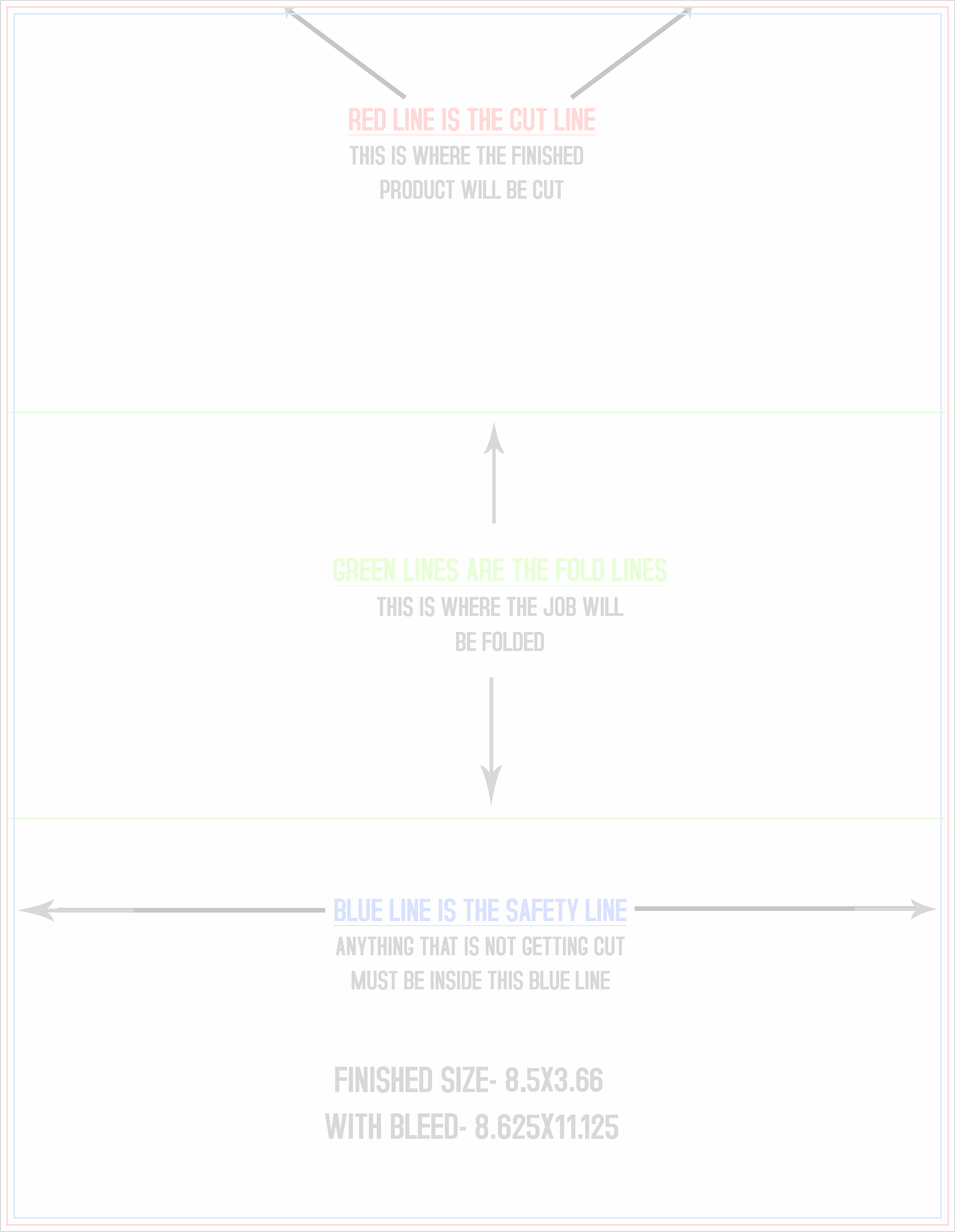 Flyers and Brochures 8.5" x 11" Z Fold (Vertical) template