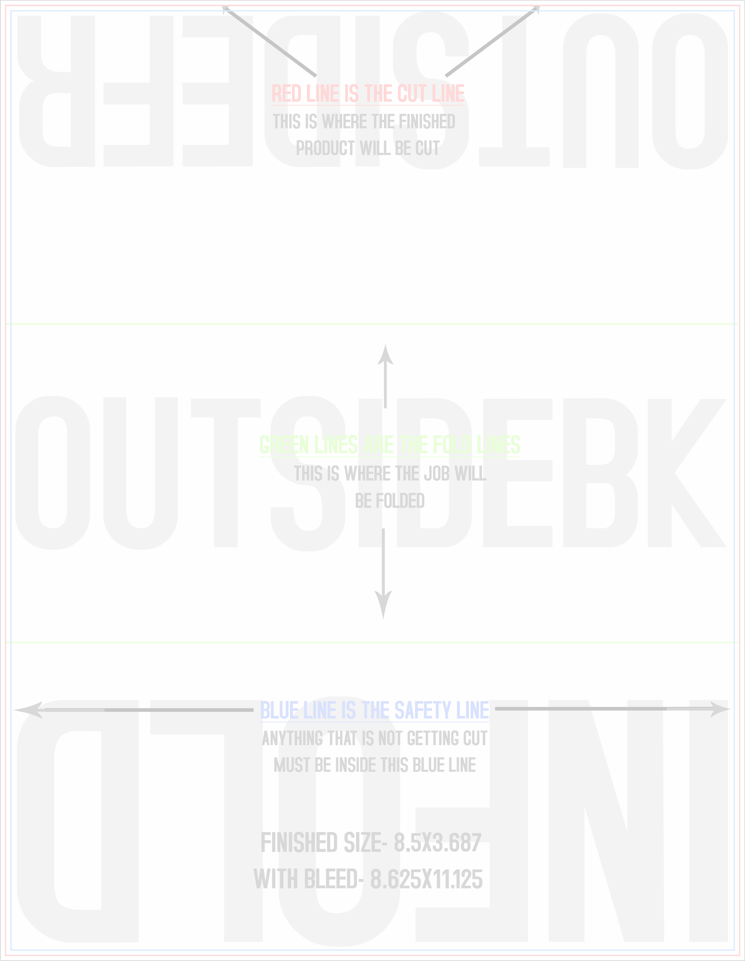 Flyers and Brochures 8.5" x 11" Vertical( front/outside) template