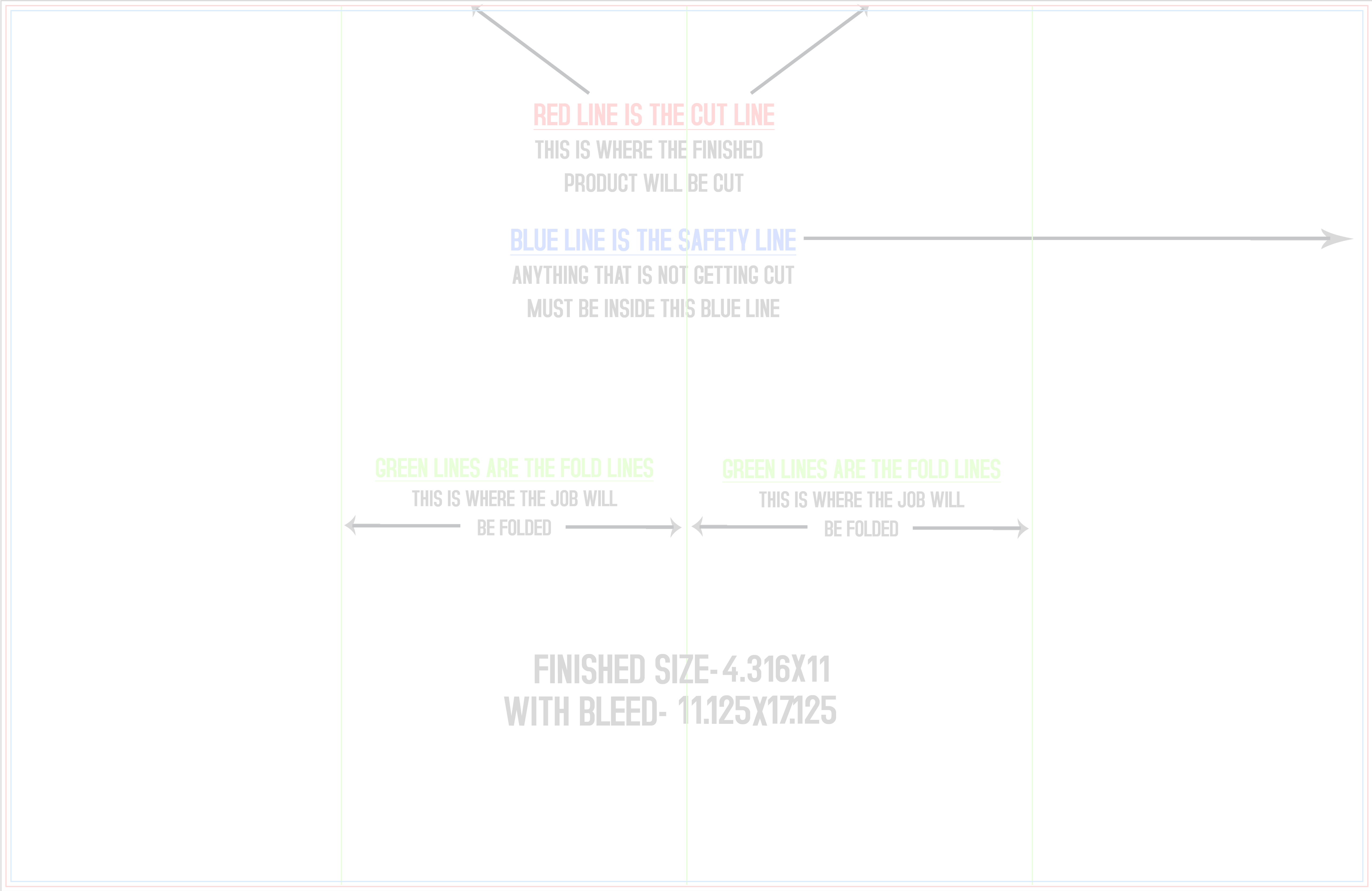 Flyers and Brochures 11" x 17" Double Gate Fold template