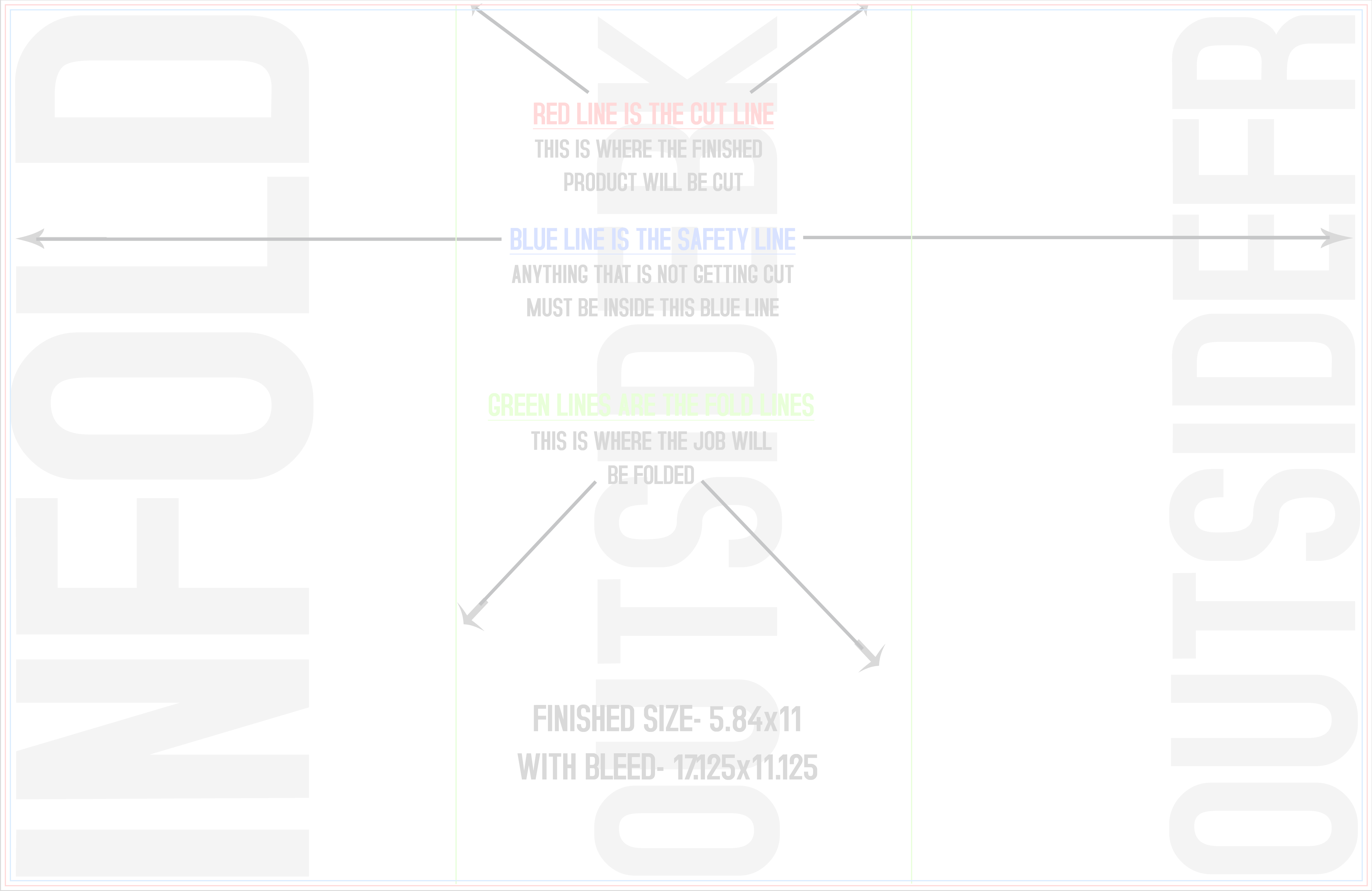 Flyers and Brochures 11" x 17" Tri Fold Front/Outside (Horizontal) template