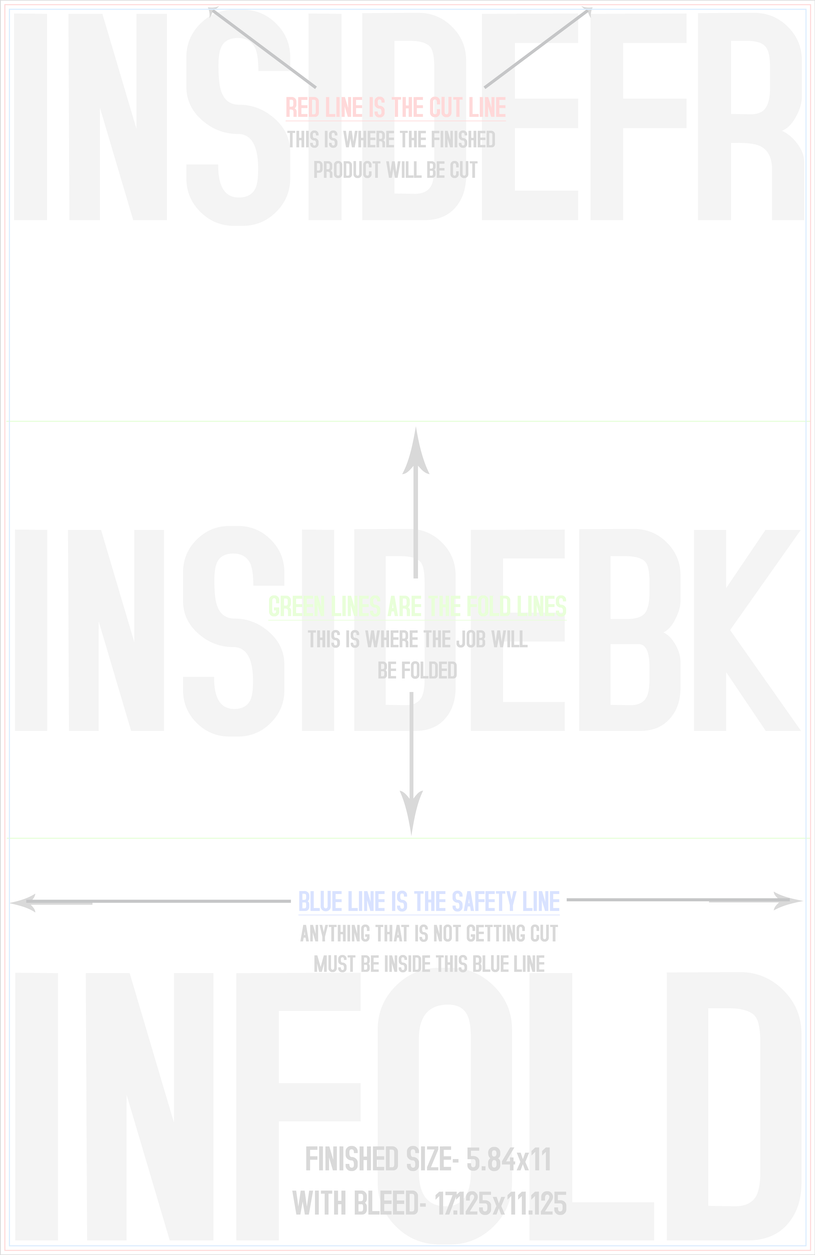 Flyers and Brochures 11" x 17" Tri Fold Back/Inside (Vertical) template