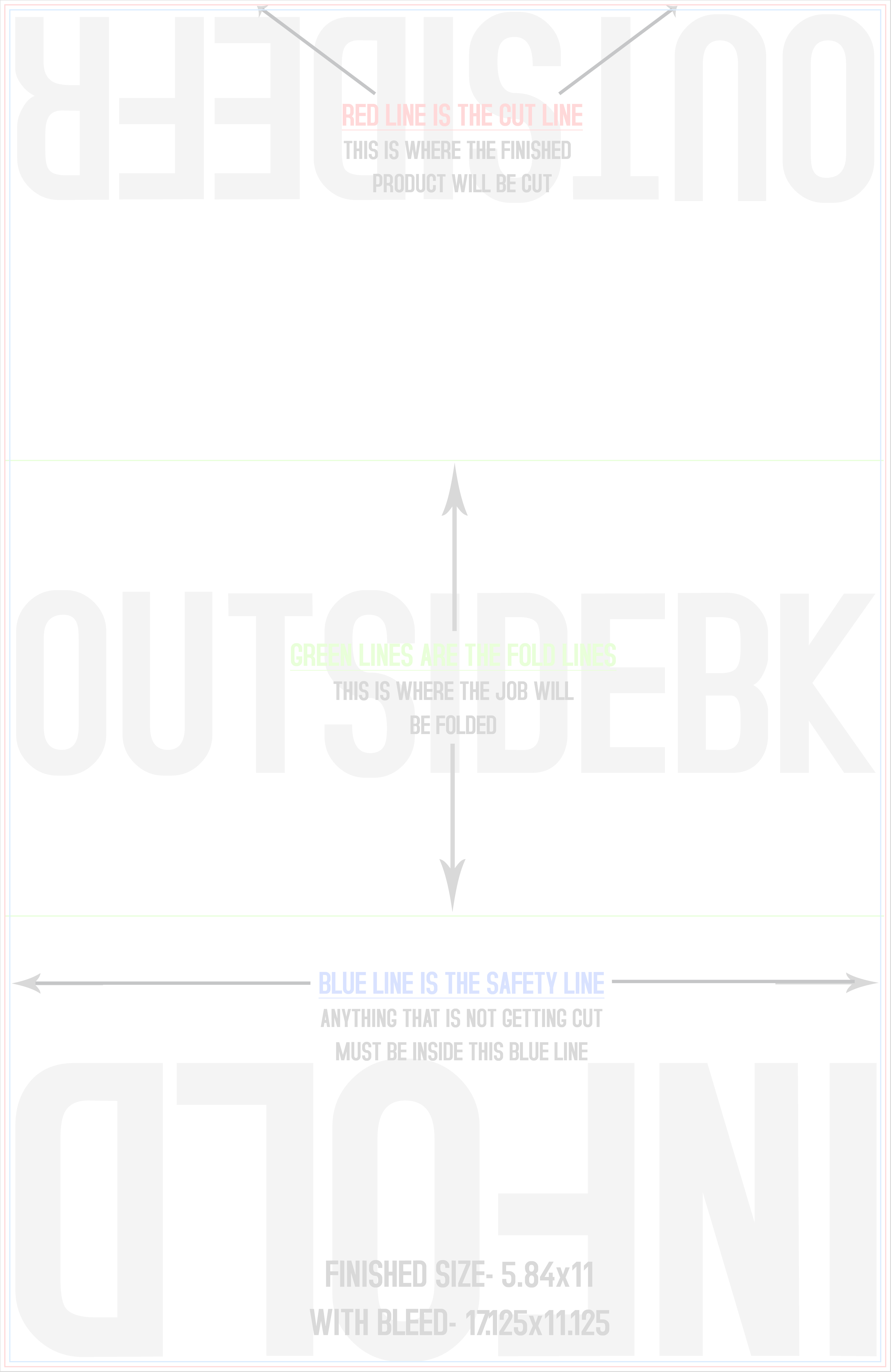 Flyers and Brochures 11" x 17" Tri Fold Front/Outside (Vertical) template