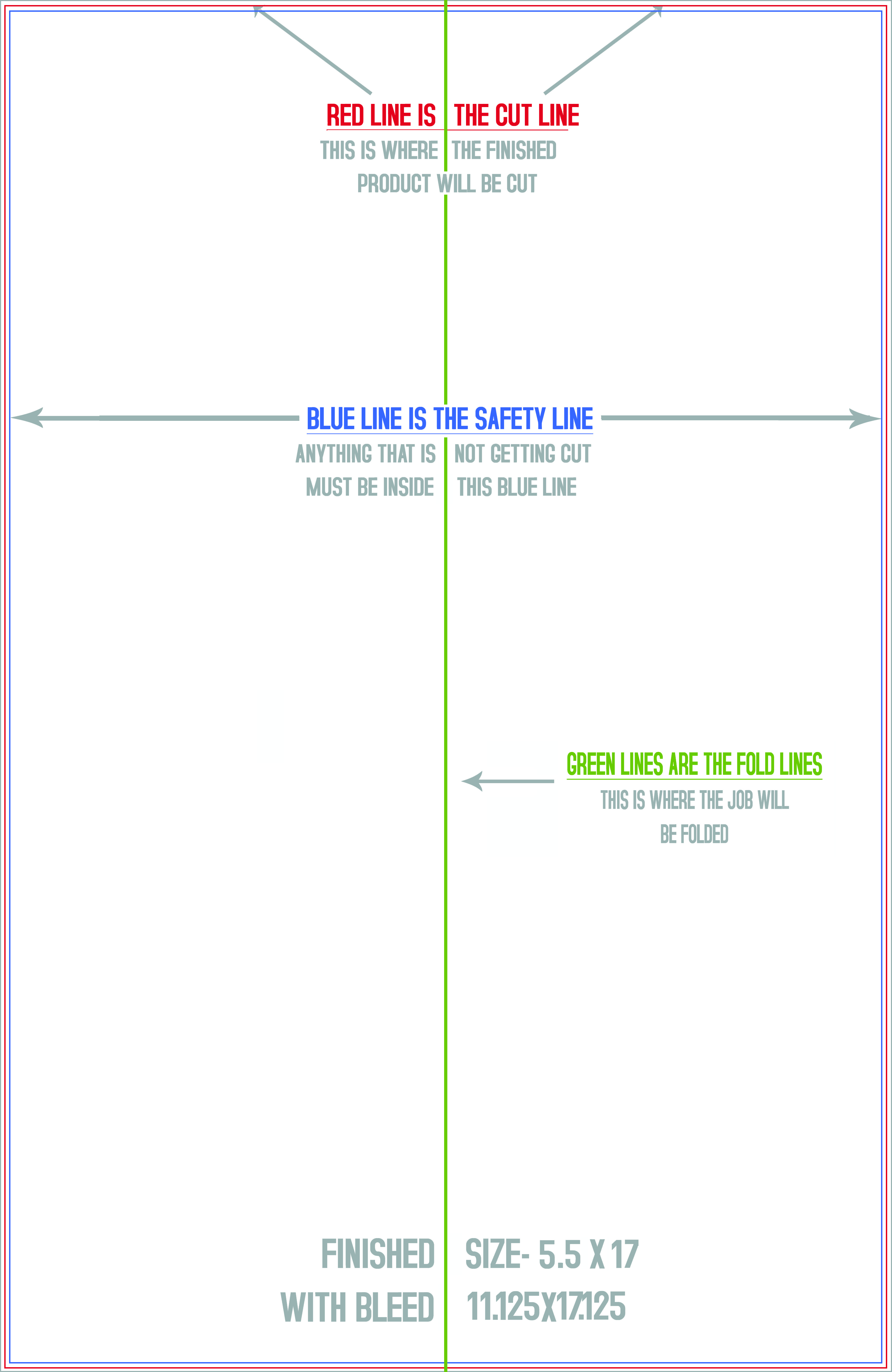 Flyers and Brochures 11" x 17" Half Fold (Vertical) Portrait template