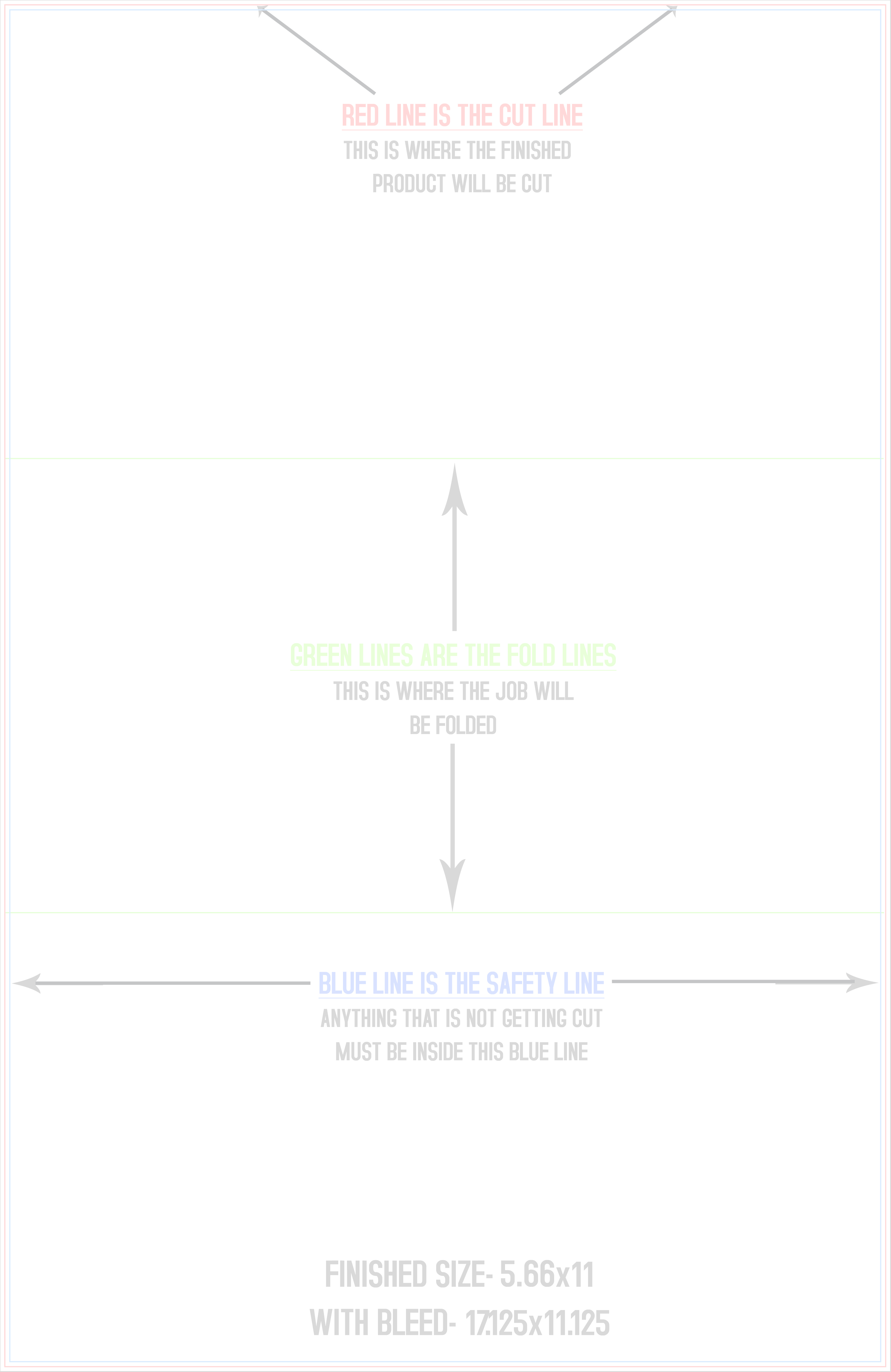 Flyers and Brochures 11" x 17" Z Fold (Vertical) template