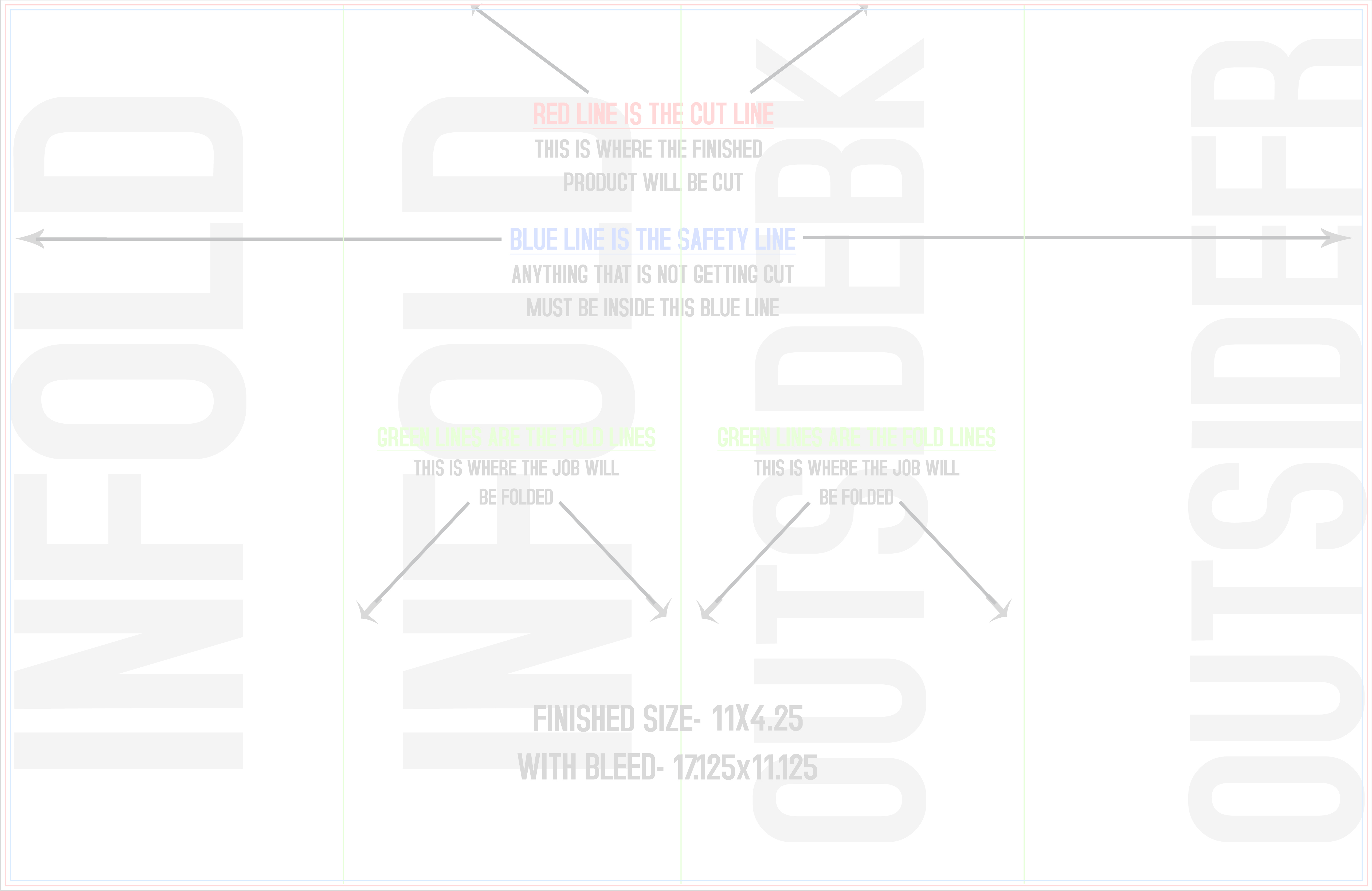 Flyers and Brochures 11" x 17" Double Parallel Fold Front/Outside (Horizontal) template