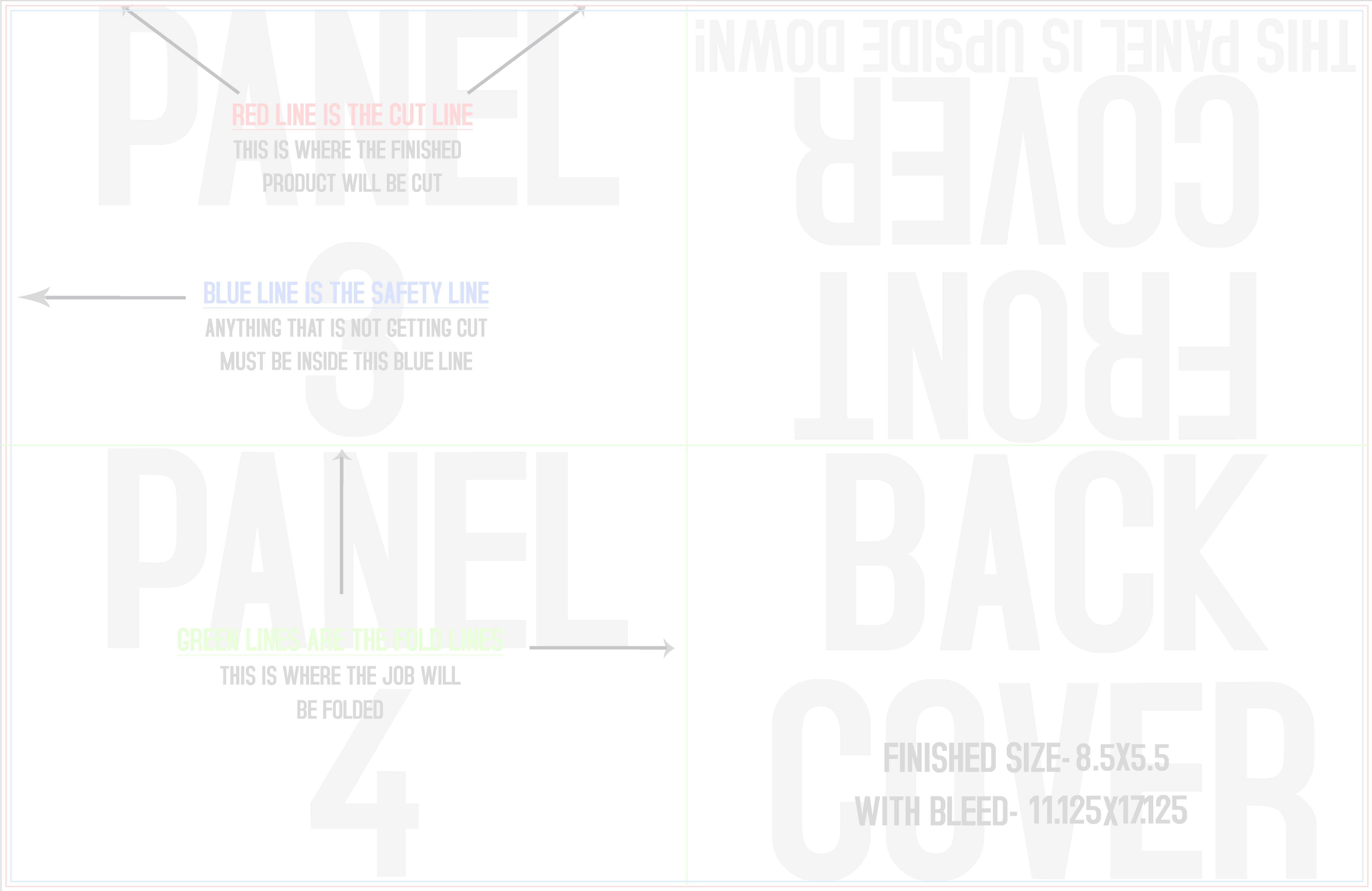 Flyers and Brochures 11" x 17" French Fold Front/Outside template