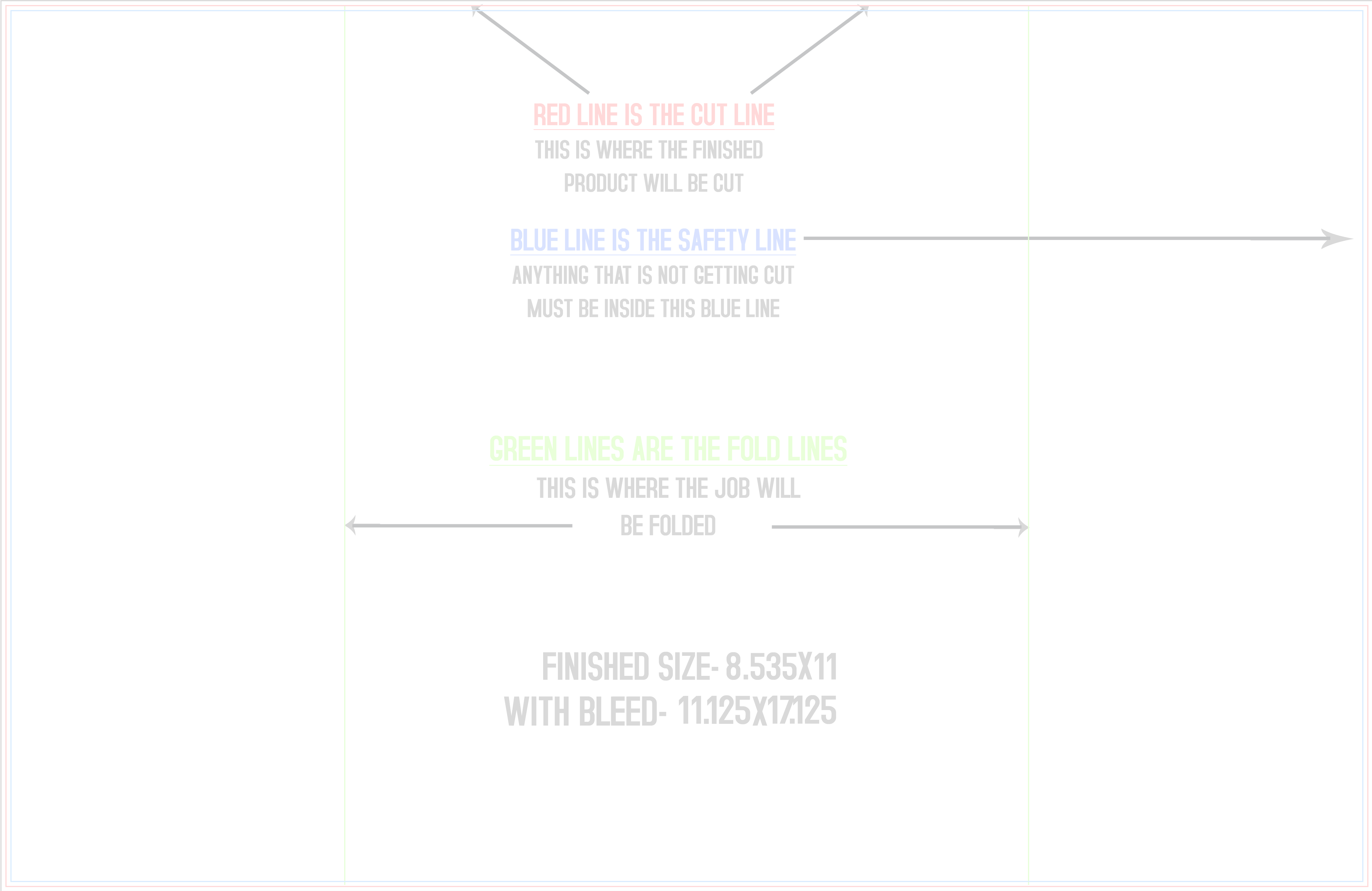 Flyers and Brochures 11" x 17" Gate Fold template
