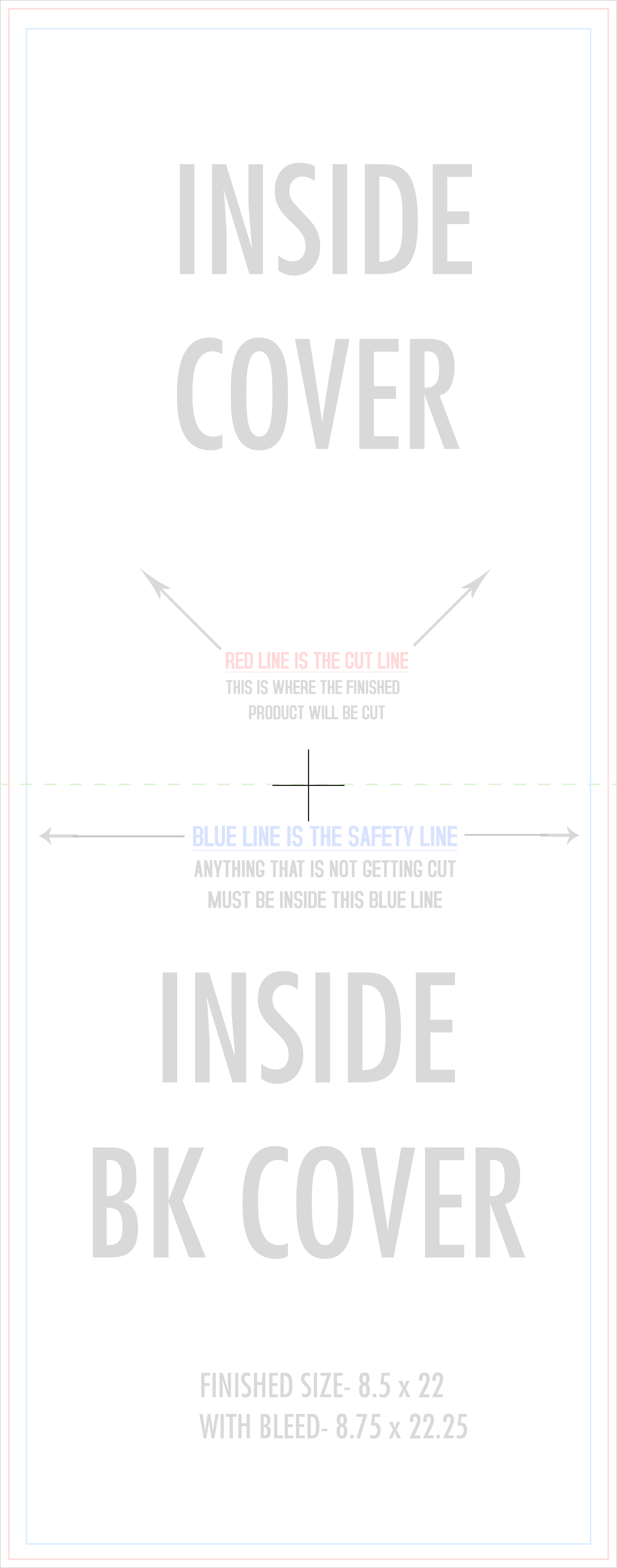 Flyers and Brochures 8.5" x 11" 4 Page (22" x 8.5") Back/Inside (Vertical) Portrait template