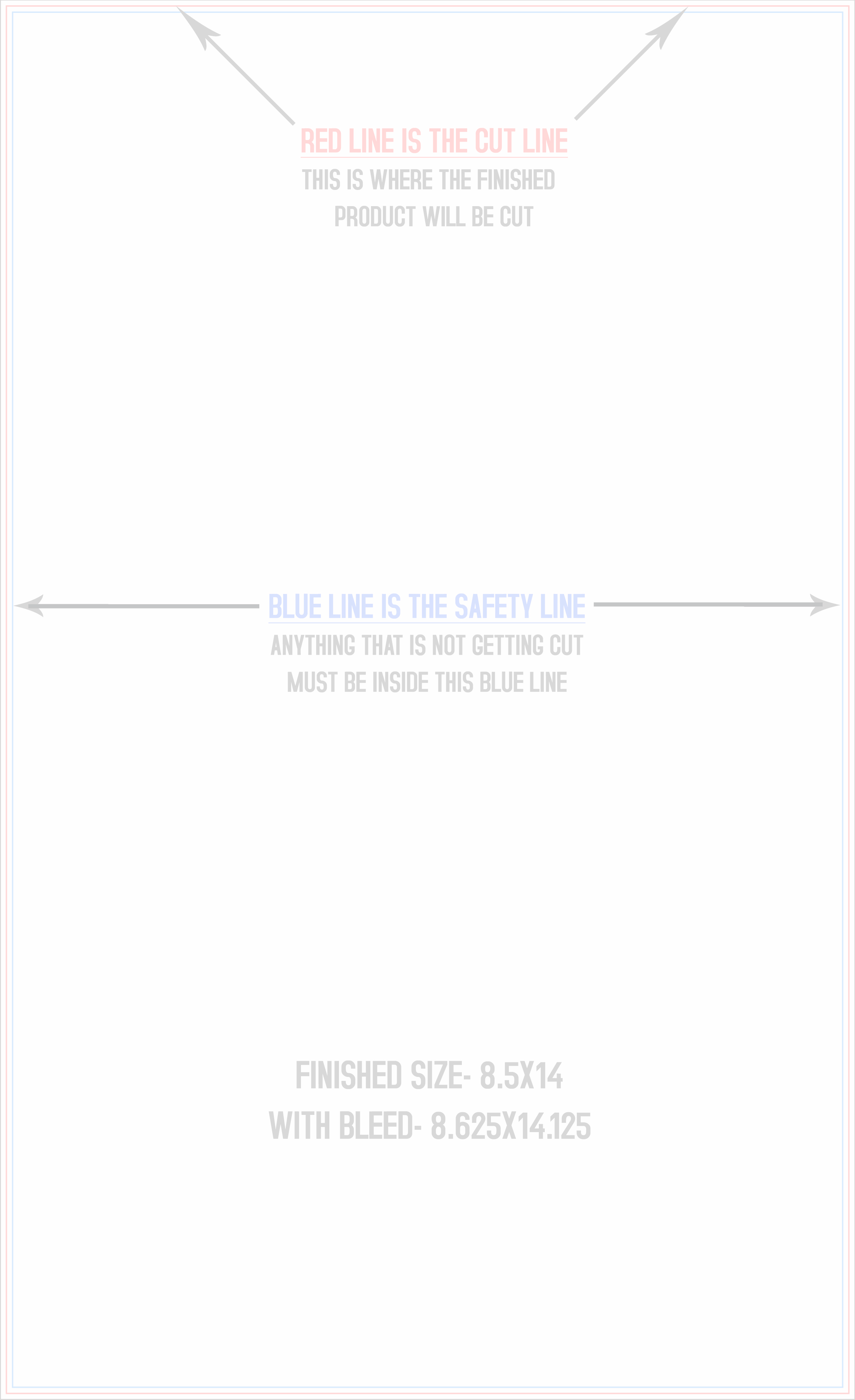 Flyers and Brochures 8.5" x 14" Vertical template